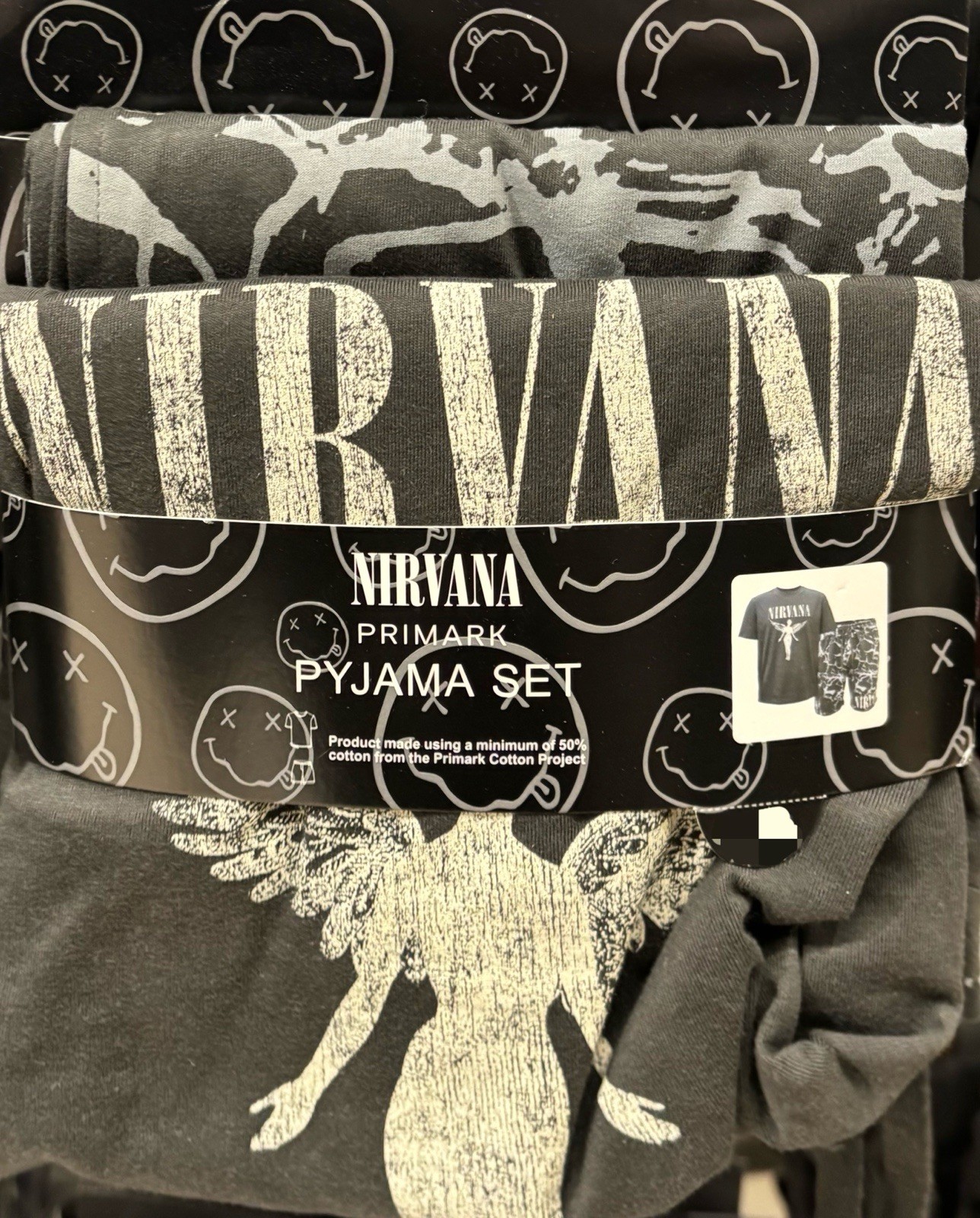 Nirvana Angel Men’s Shorts Pyjama Set UK Sizes XS-2XL