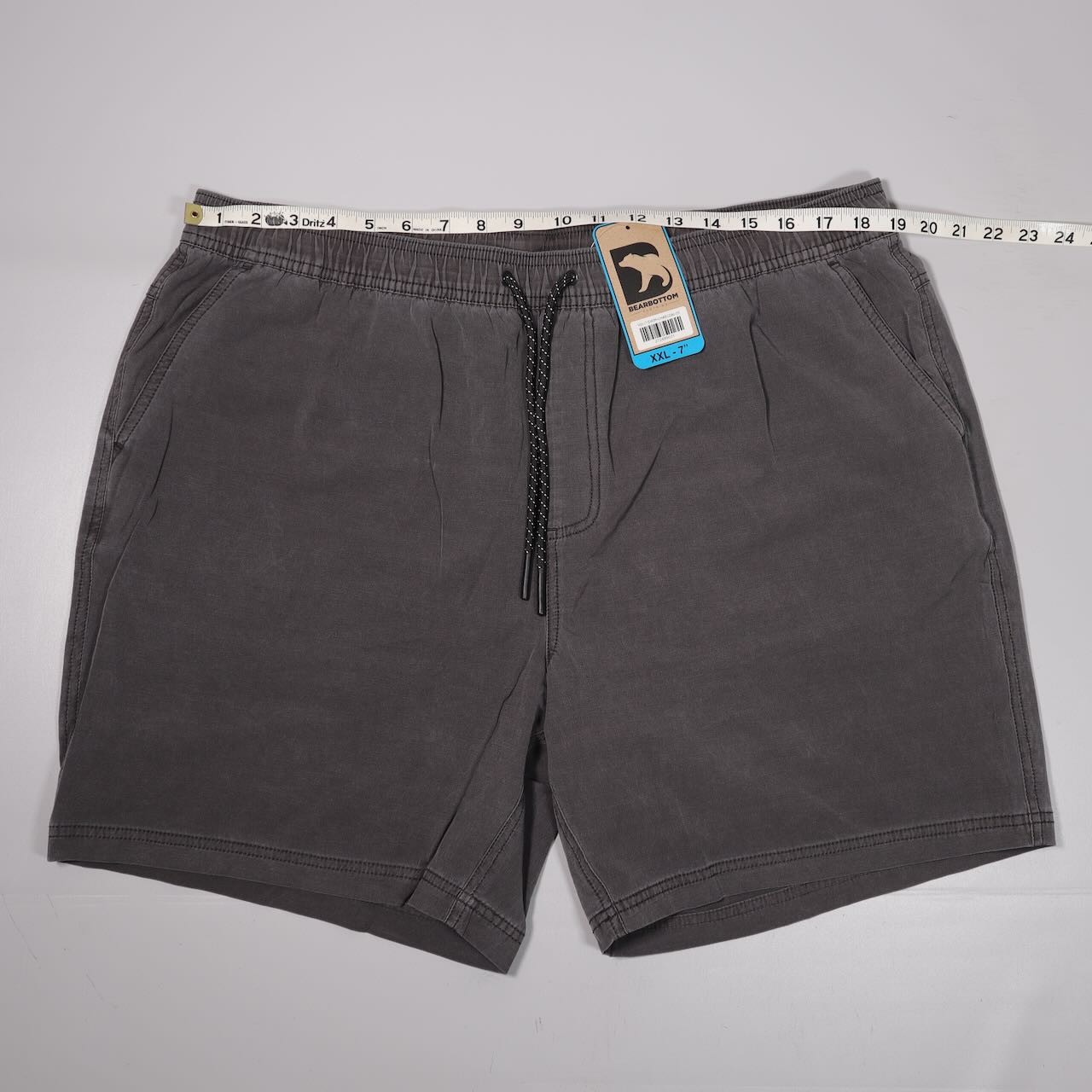NWT Bearbottom Volley Hybrid Shorts Gray Cotton Blend Mens XXL x 7″