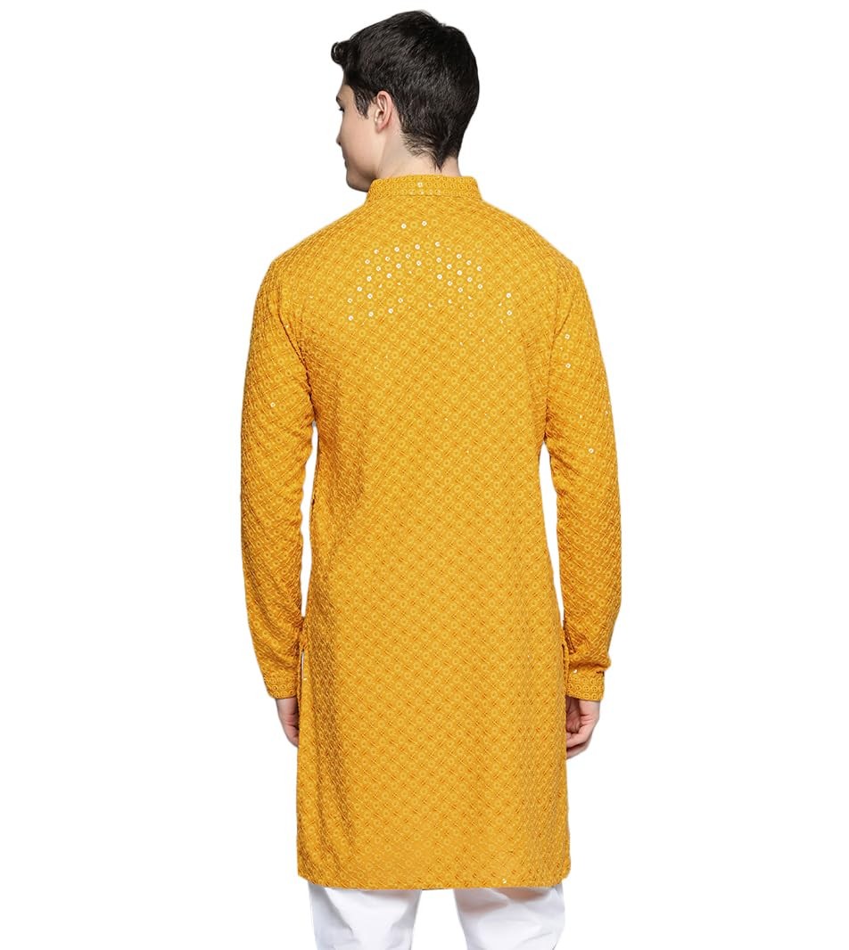 Maple Clothing Mandarin Neck Men’s Cotton Kurta No Pants Indian Party Dress