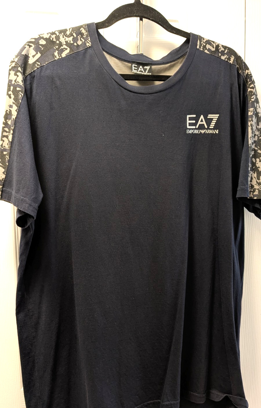 EMPORIO ARMANI Cotton Navy Blue T-Shirt Size XXL
