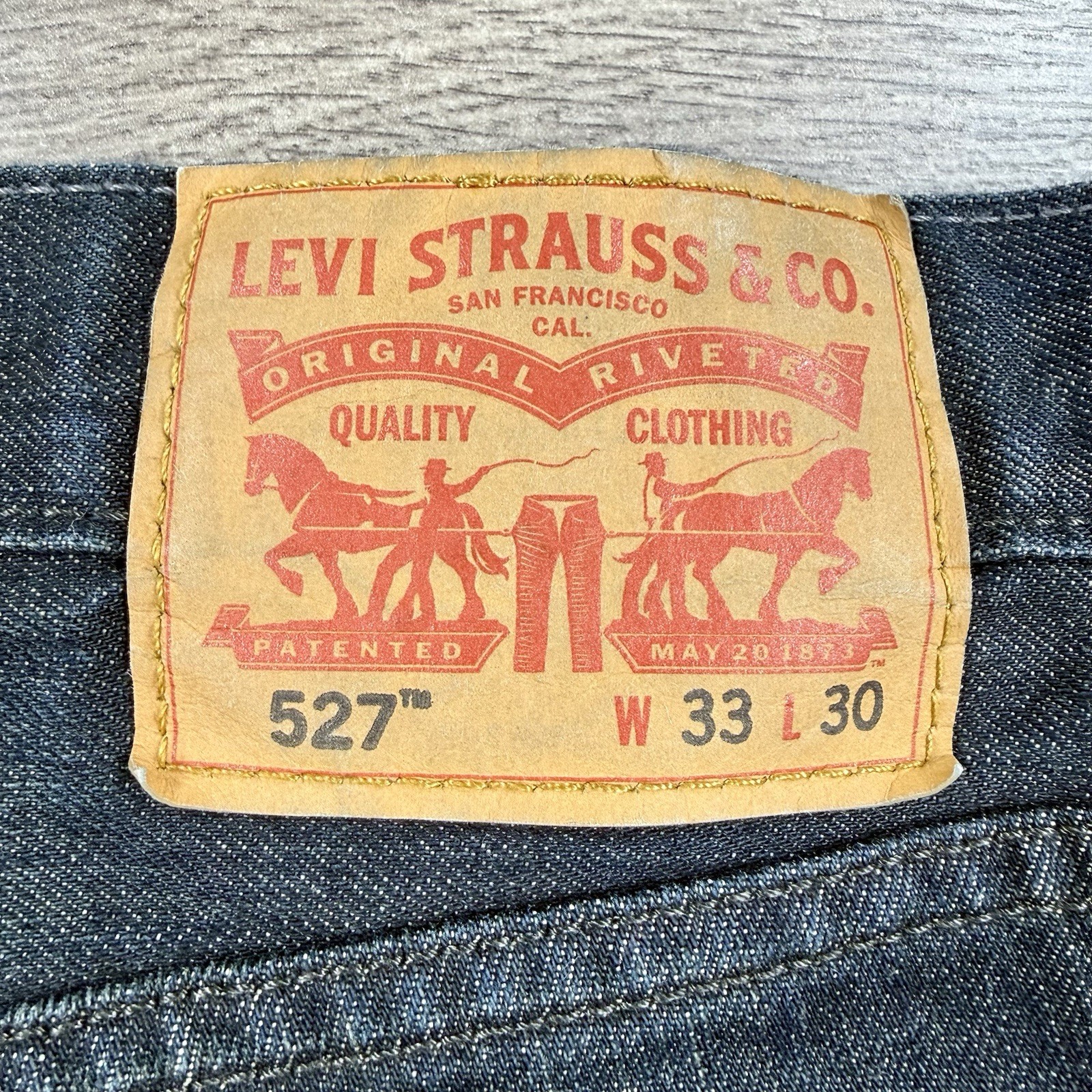 Levi’s 527 Low Rise Boot Cut Jeans Men’s 33 x 30 Blue Dark Wash Denim
