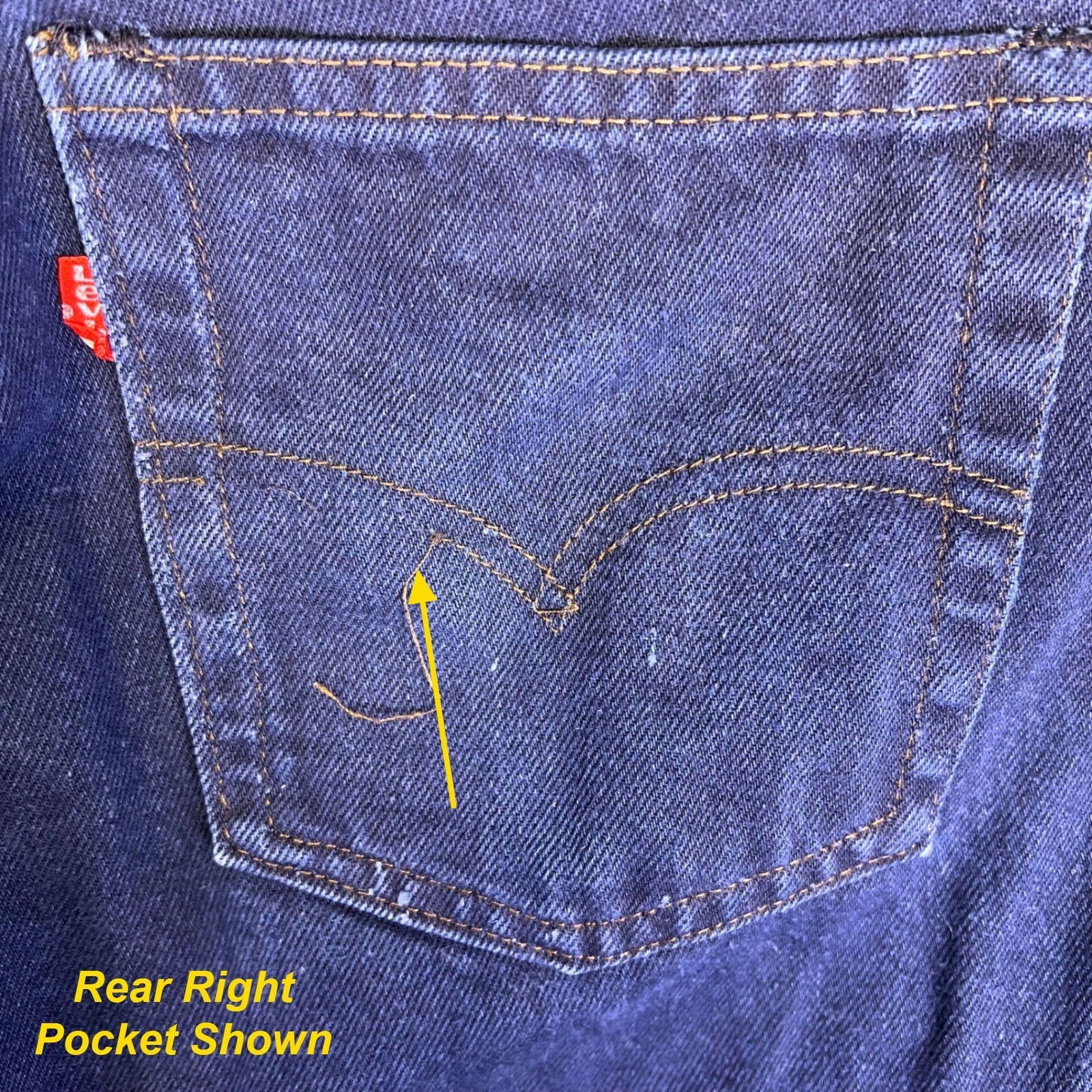 VTG 80s Levis 502 055B Jeans 32×32 Raw Indigo Denim Button Fly Red Tab Leather