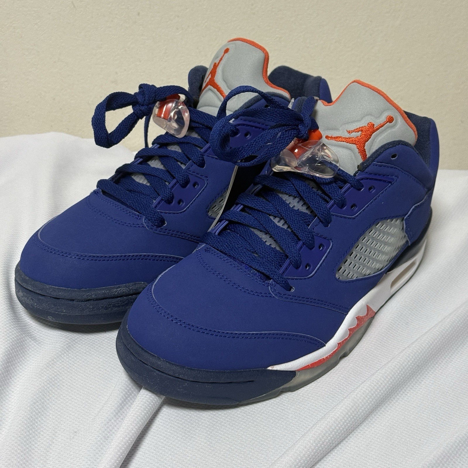 Sz8.5 Nike Air Jordan 5 Retro Low New York Knicks 819171-417 Royal Blue Orange