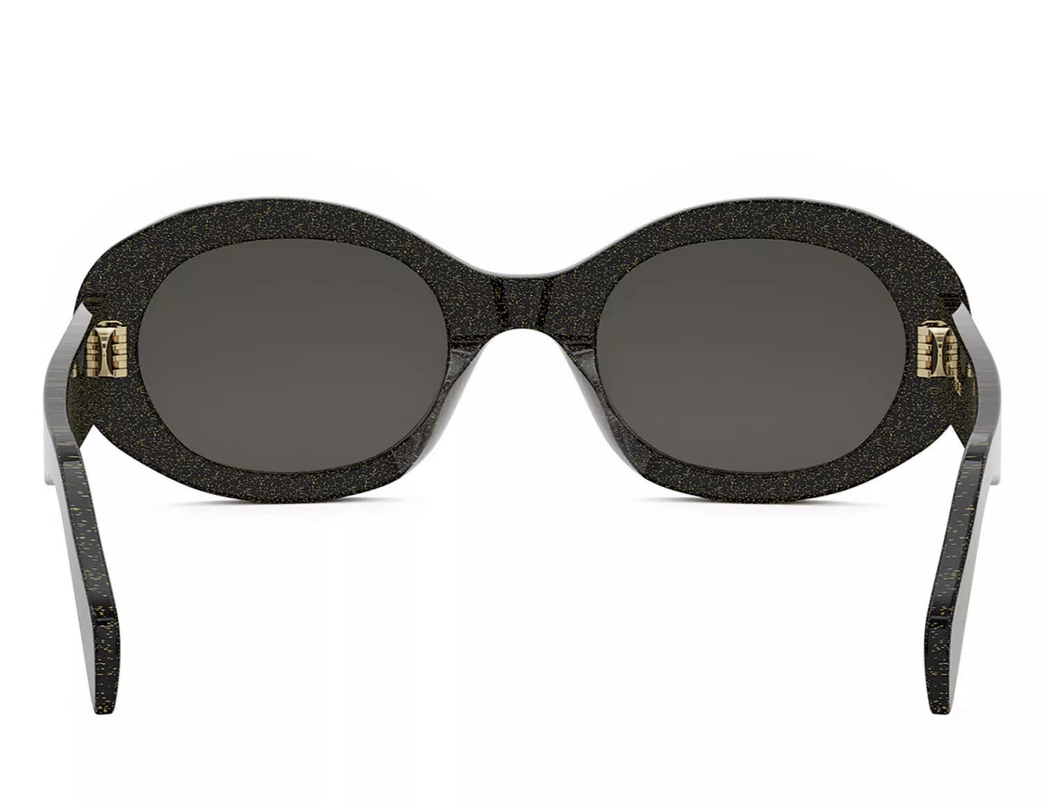 Celine Triomphe CL40194U 01A Shiny Black Smoke Oval Women’s Sunglasses Authentic