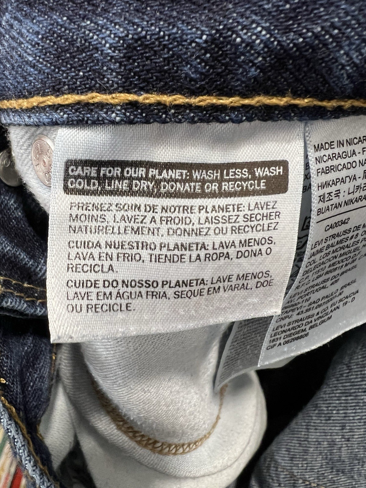 Levi’s 505 Series Men’s Blue Denim Straight Fit Mid Rise Jeans Dark Wash 30×26