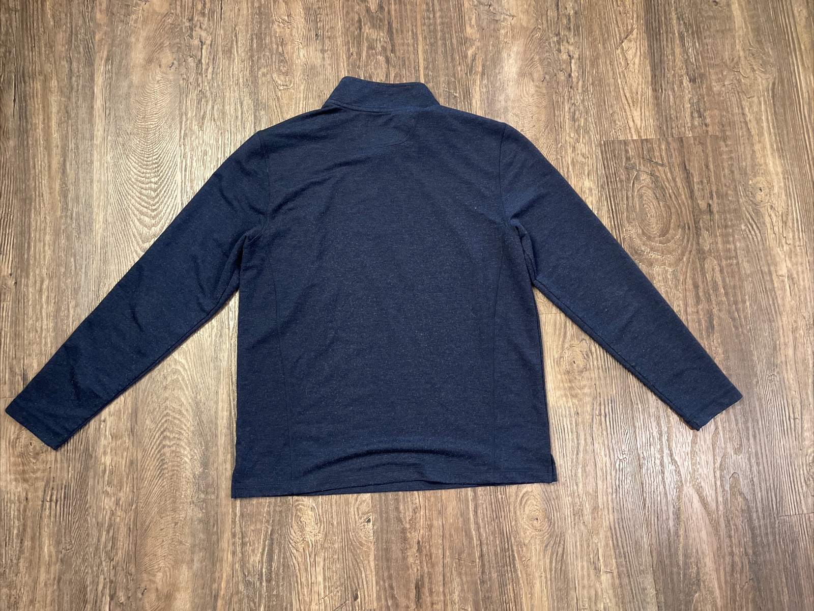 Orvis Pullover Zip Up Men’s Medium Long Sleeve Collard Blue EUC Free Shipping