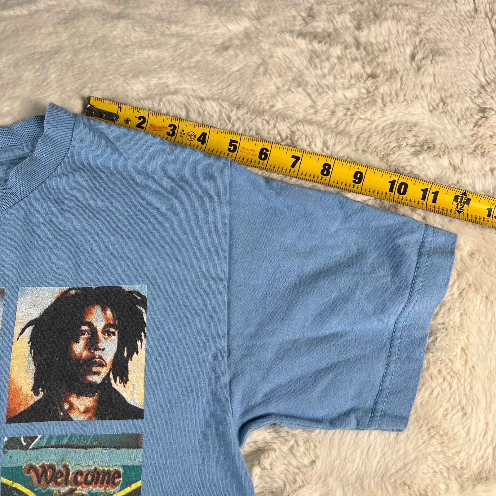 Bob Marley Reggae Zion Rootswear Mens Small Blue / Multicolor T-Shirt