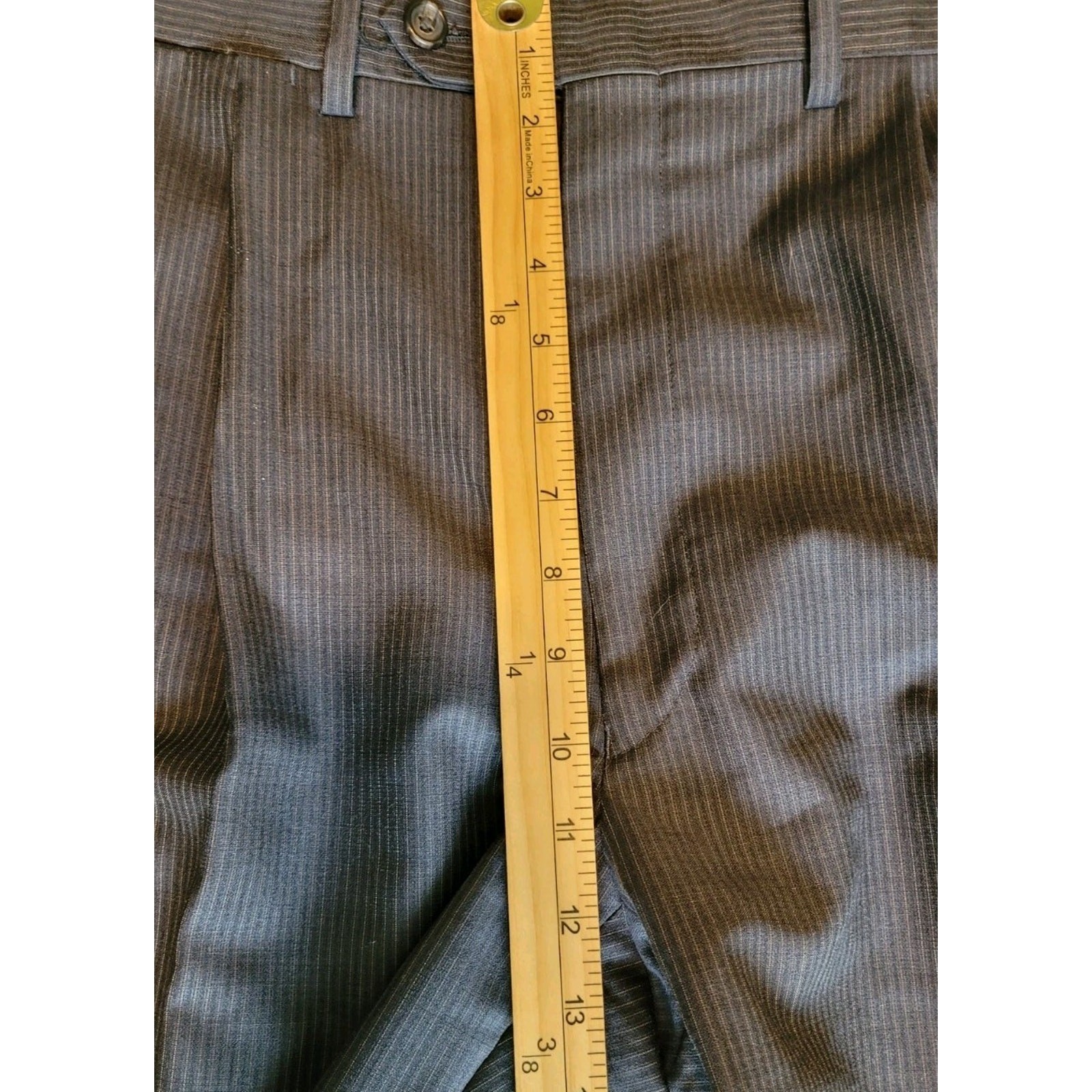 Ralph Lauren Wool Dress Pants Gray Pinstripe 36L