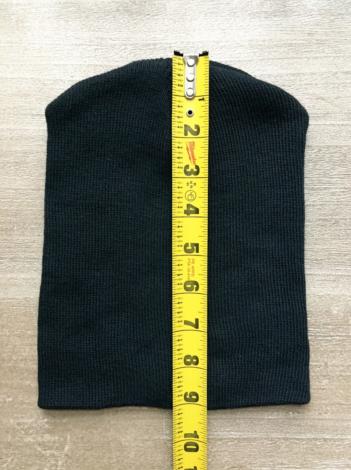 8.5in Beanie UltraSpun Heavy Weight Polyester Knit Hat Skull Cap Black USA MADE