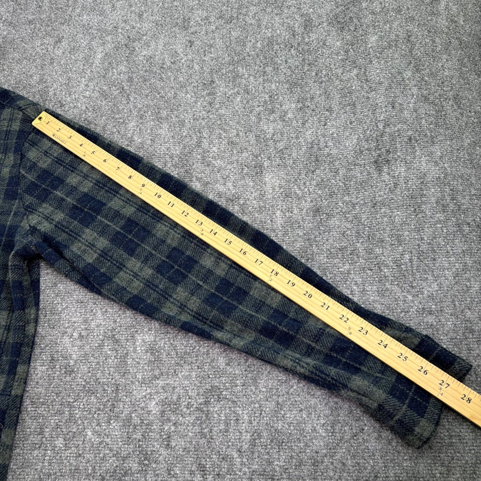 7 Diamonds Flannel Shirt Mens XL Grey Navy Plaid Generation Soft Poly Spandex