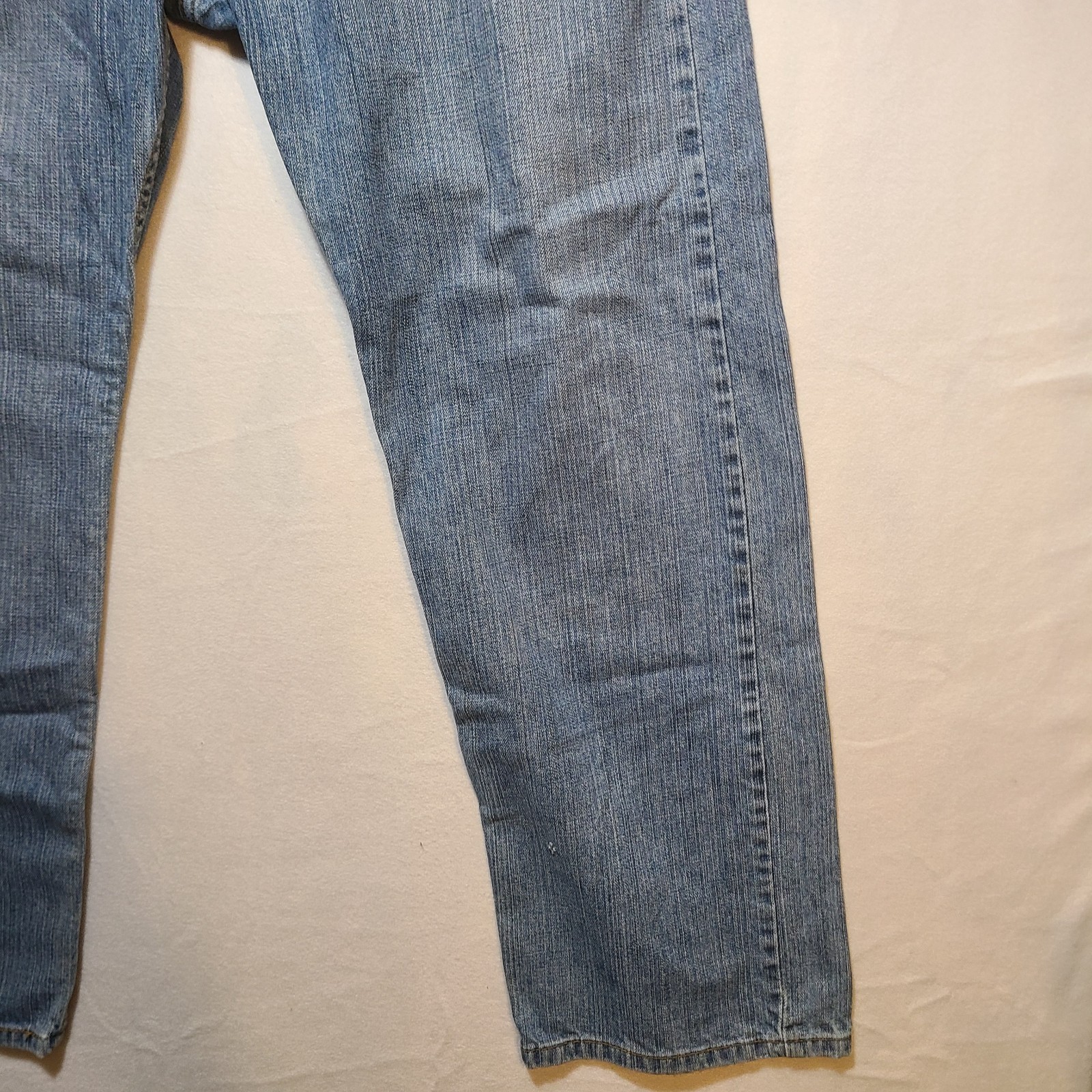 Levi’s 569 Loose Straight Jeans Mens 38×32 Light Wash Blue Denim Pants Y2K Zip