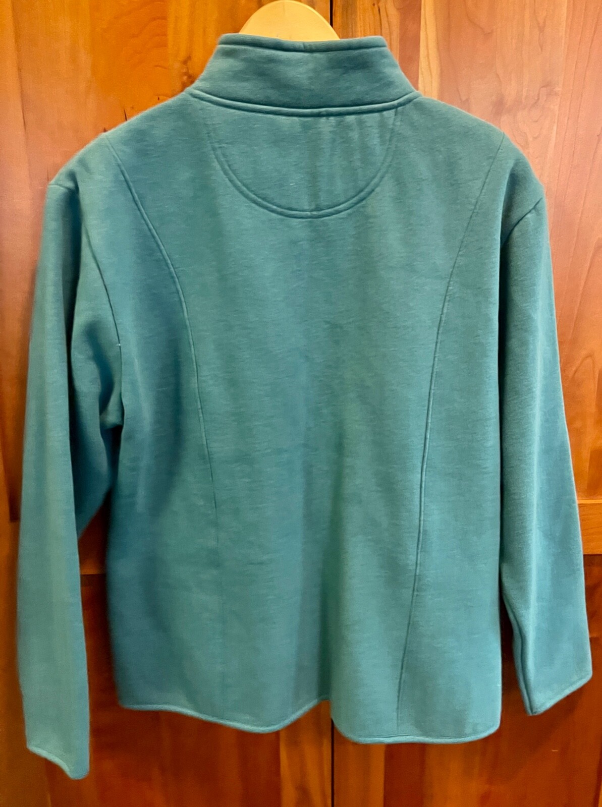 NWT Artisians Dragonfly Embroidered Rhinestones Teal Zip Fleece Jacket Women’s L