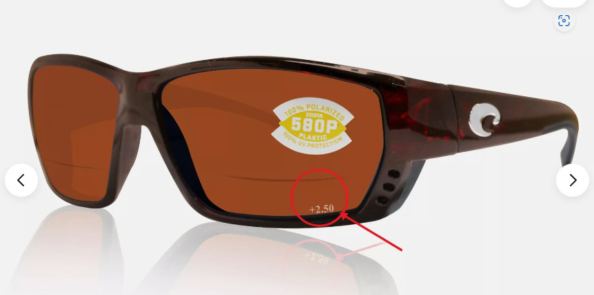 Costa Del Mar Tuna Alley Readers C-Mate Tortoise 2.50 Copper 580P Plastic Lens