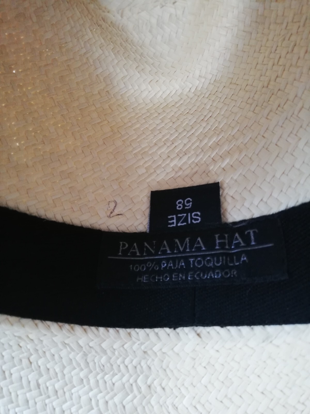 GENUINE ECUADOR HAT “PANAMA HAT” 100% TOQUILLA STRAW MEDIUM 58Cm CLASSIC BEIGE