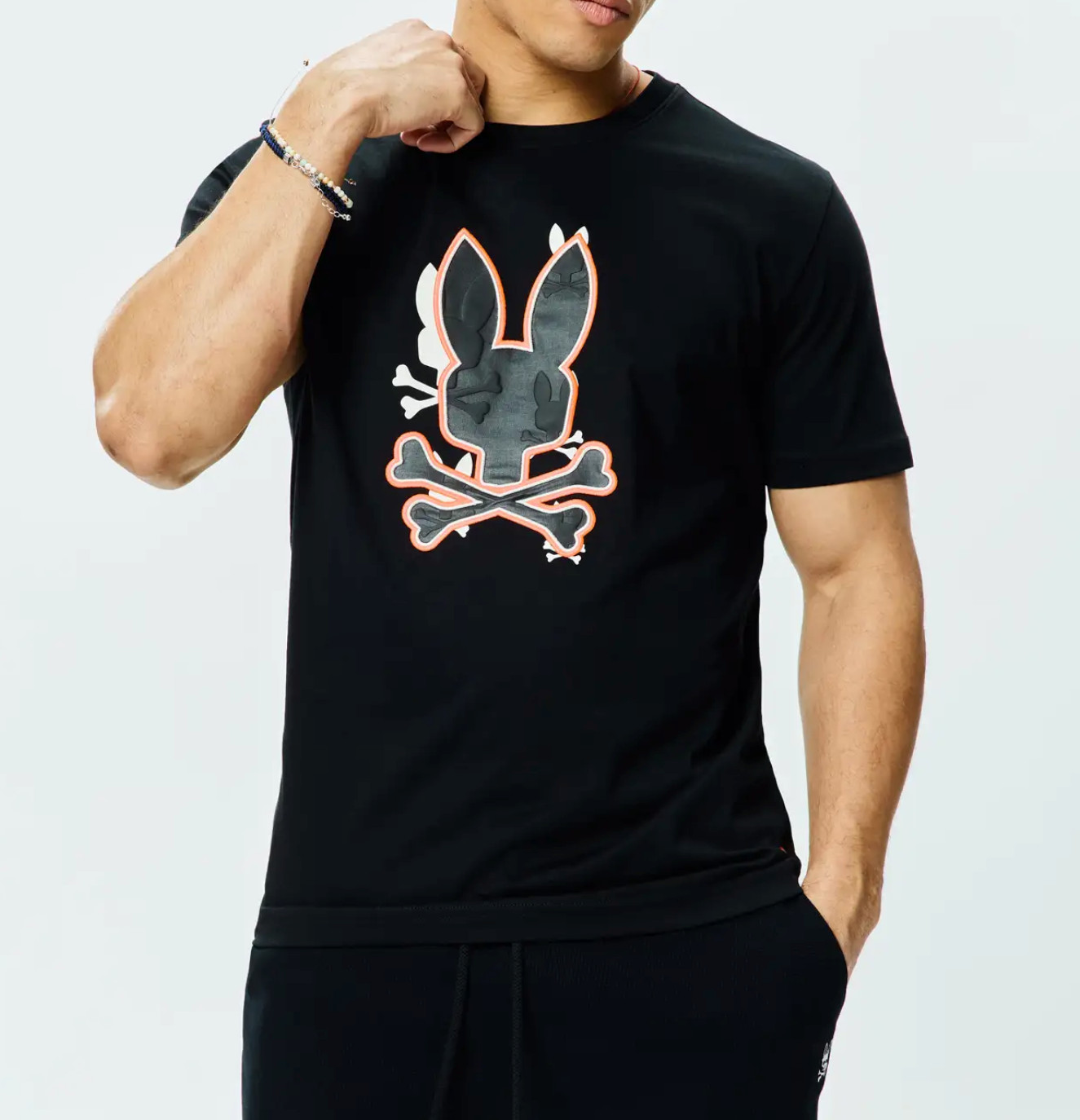 *NEW* Men Psycho Bunny Tanner Graphic Tee WHITE (MT0200285 100) 👍