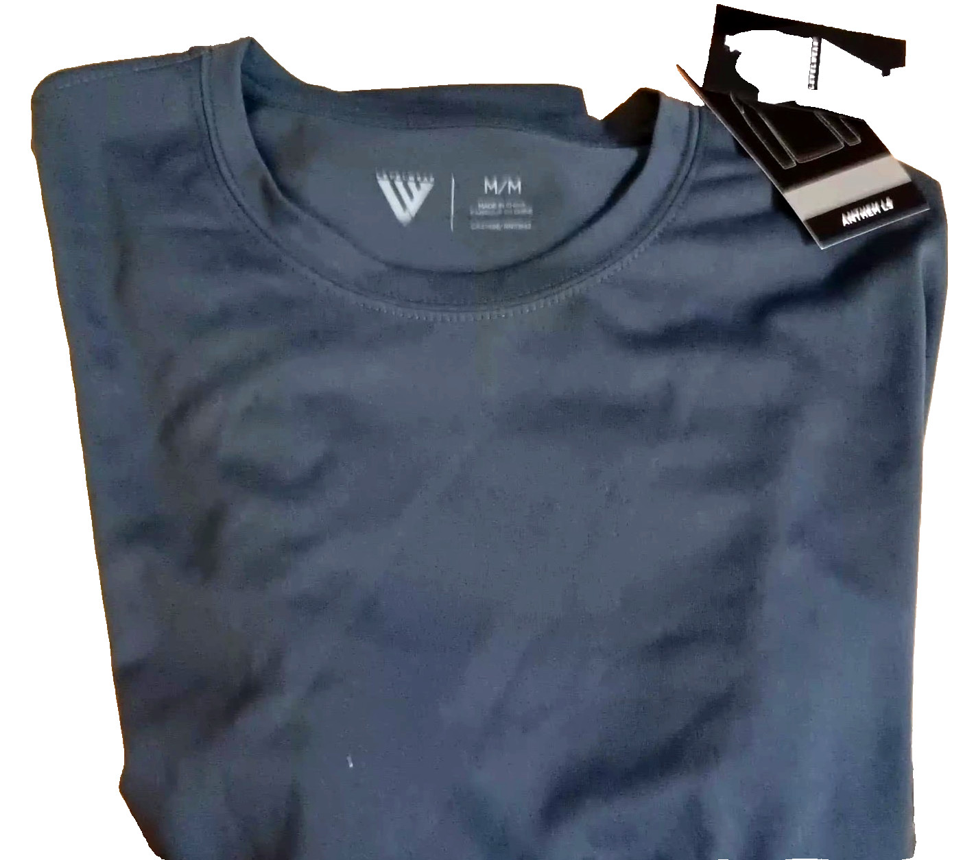 Levelwear Anthem Long Sleeve Tee, Charcoal Medium, Moisture Wicking Undershirt