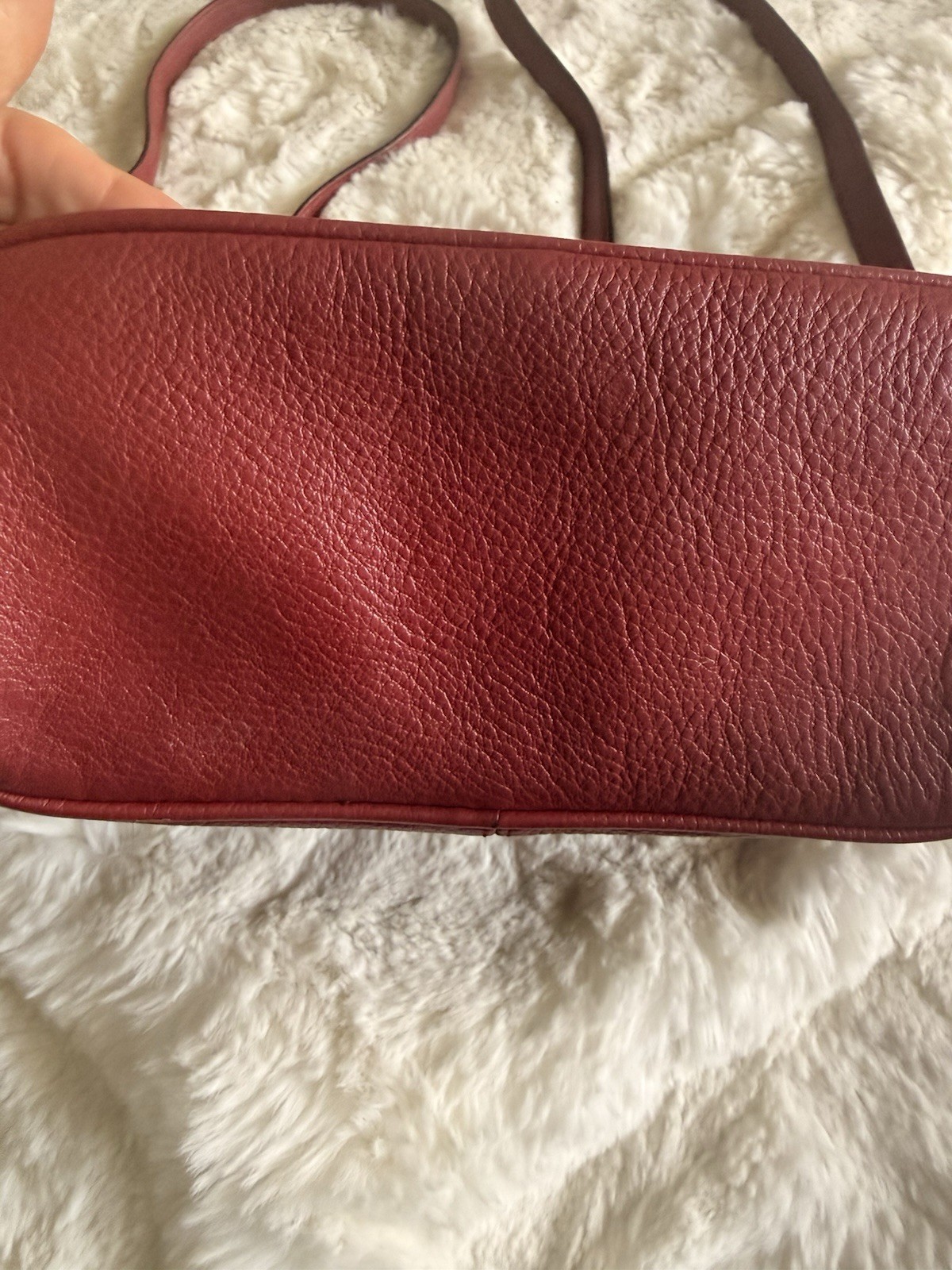 Coach F24385 Leather Backpack Red Pebbled Leather Turnlock Drawstring Bag