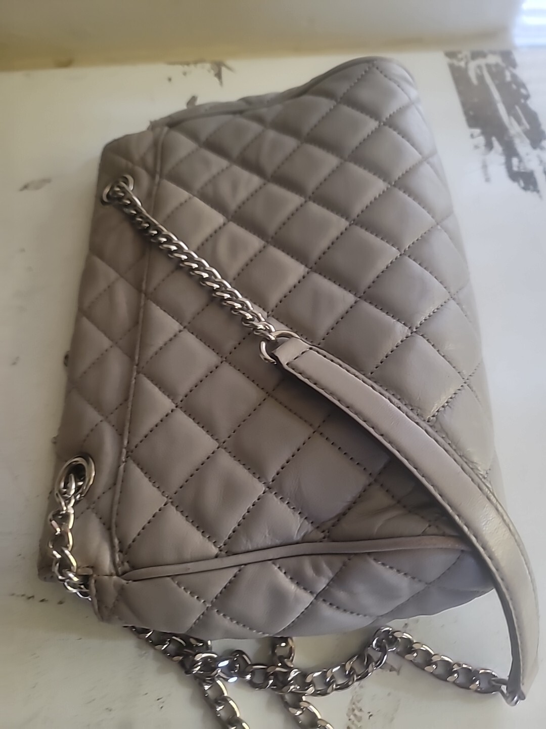 Michael Kors Pink Quilted Sloan Leather Purse GUC 10x7x3