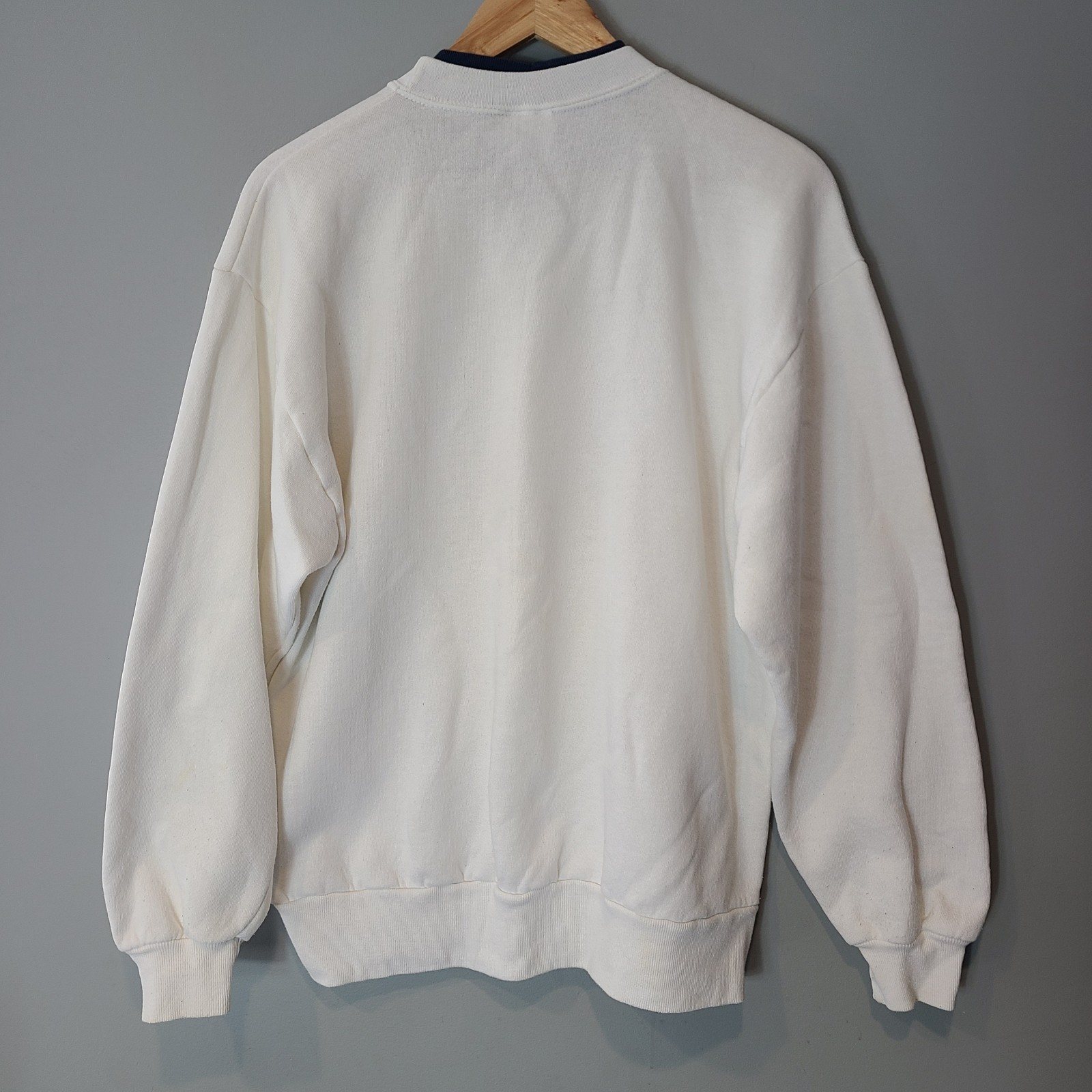 Vintage Lighthouse Coastal Sweatshirt White Nautical Womens Sz Large 90s Cottage
