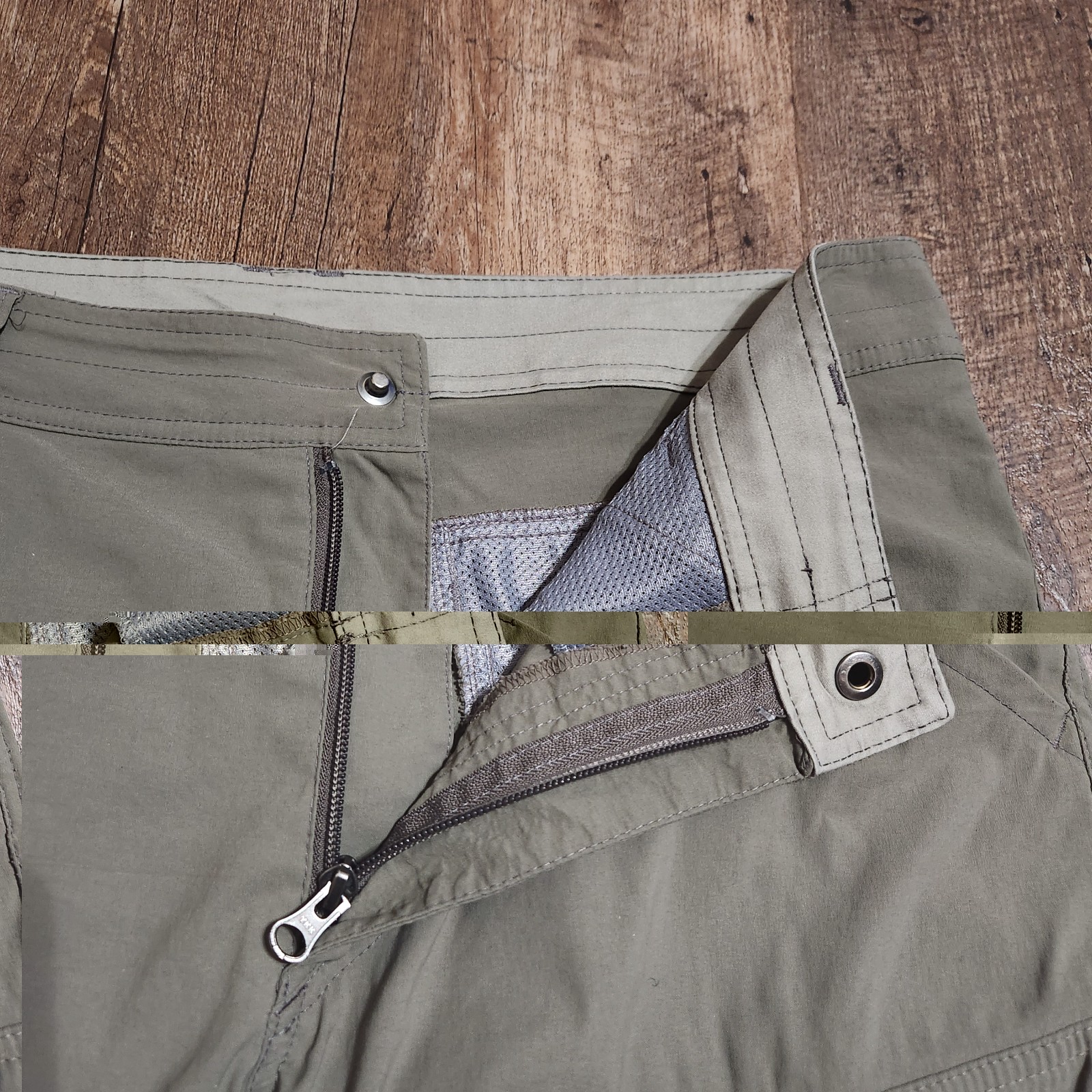 Kuhl Renegade 10in Shorts Size 35 Khaki Water Resistant Quick Dry 8 Pockets 5121