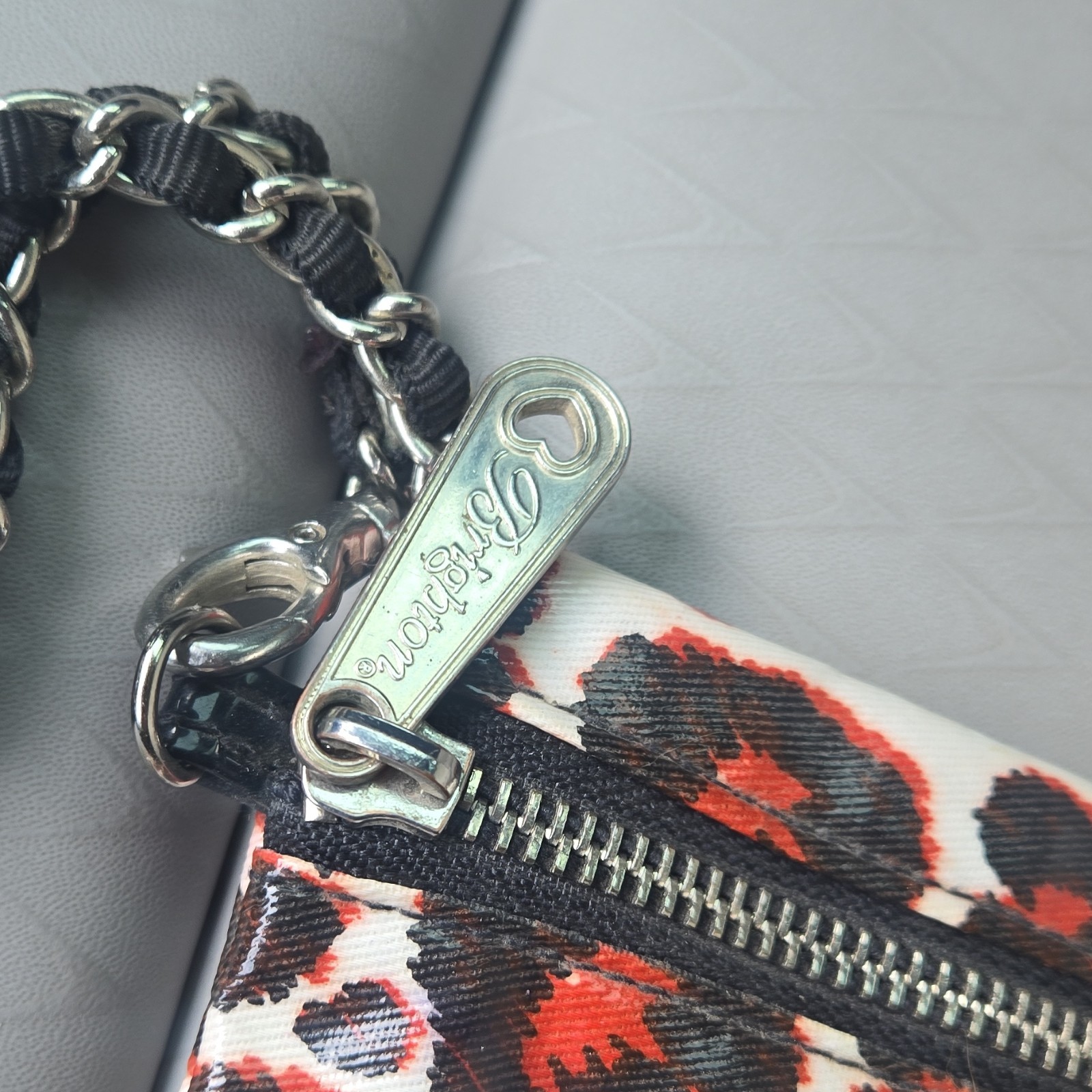 Brighton Leopard Animal Print Wristlet Clutch Bag Zipper Accent Designer Women