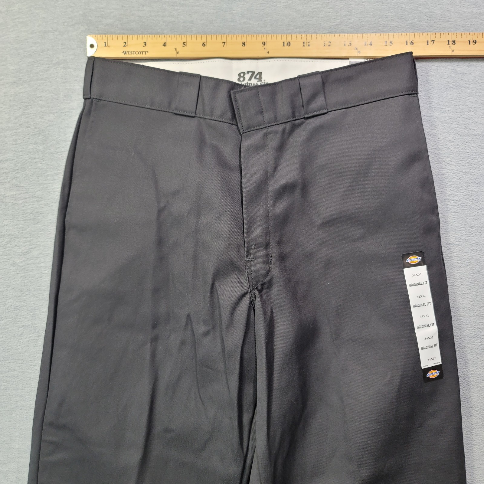Dickies Pants Mens 34×32 Black 874 Original Fit Work Pant Straight Leg Logo NWT