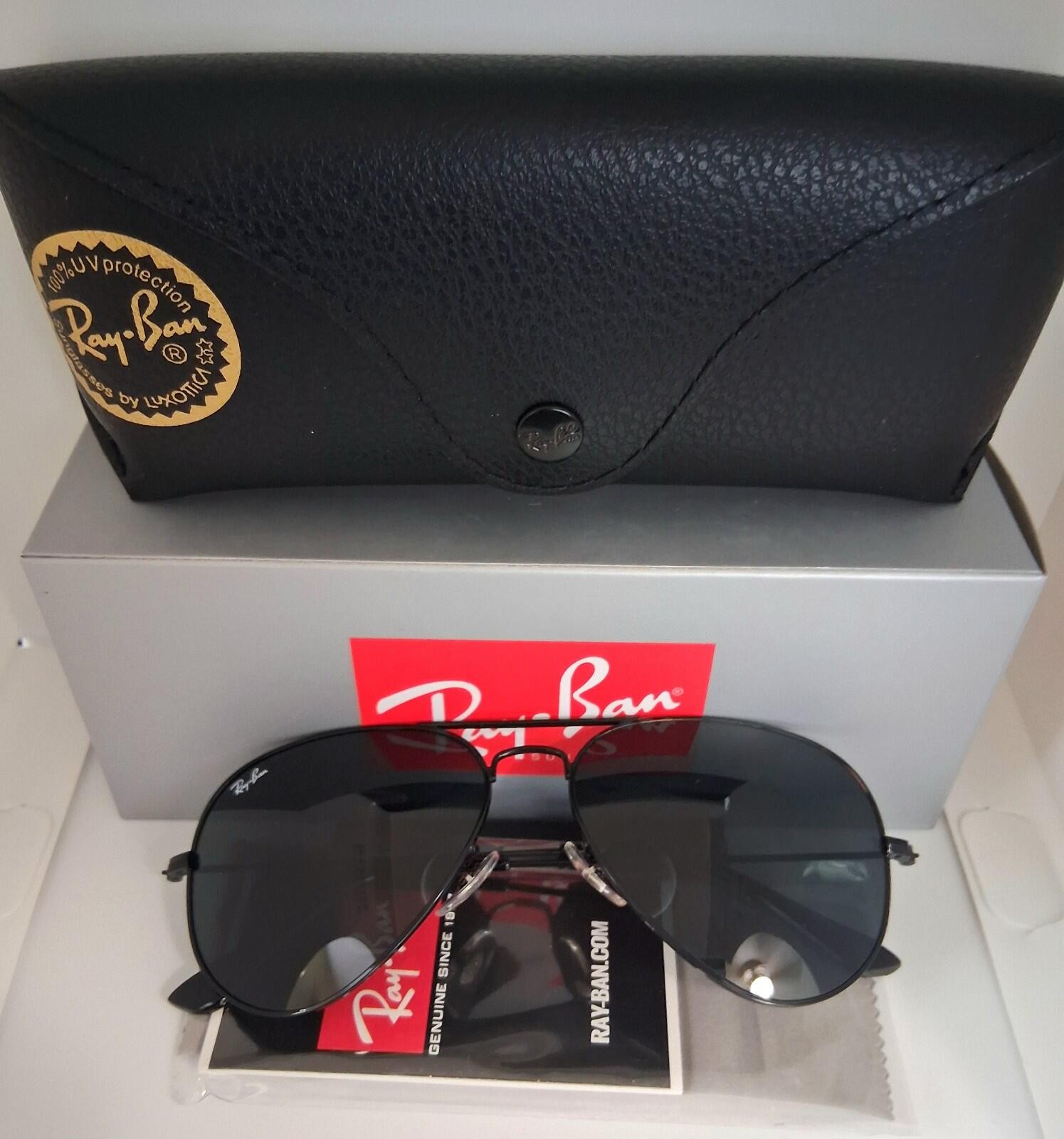 Ray-Ban Aviator 58mm RB3025 Sunglasses with Black Lenses