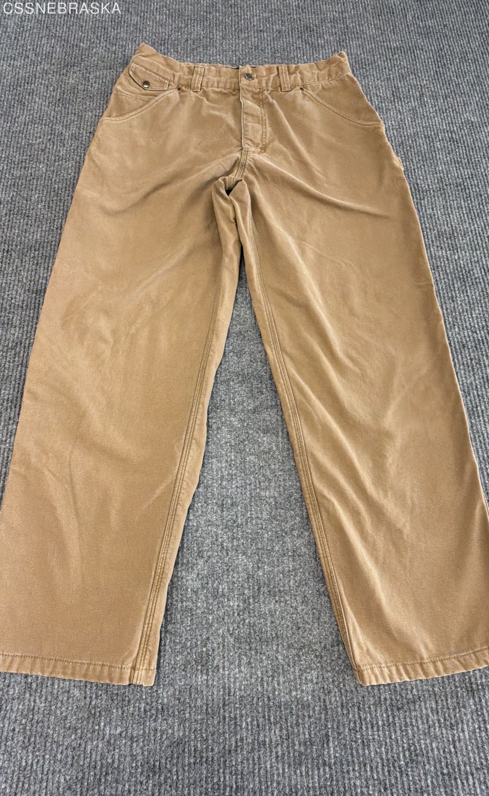 Elkmont Outfitters Tan Men’s Work Pants Duck Canvas Thermal Lined Vintage 36×34