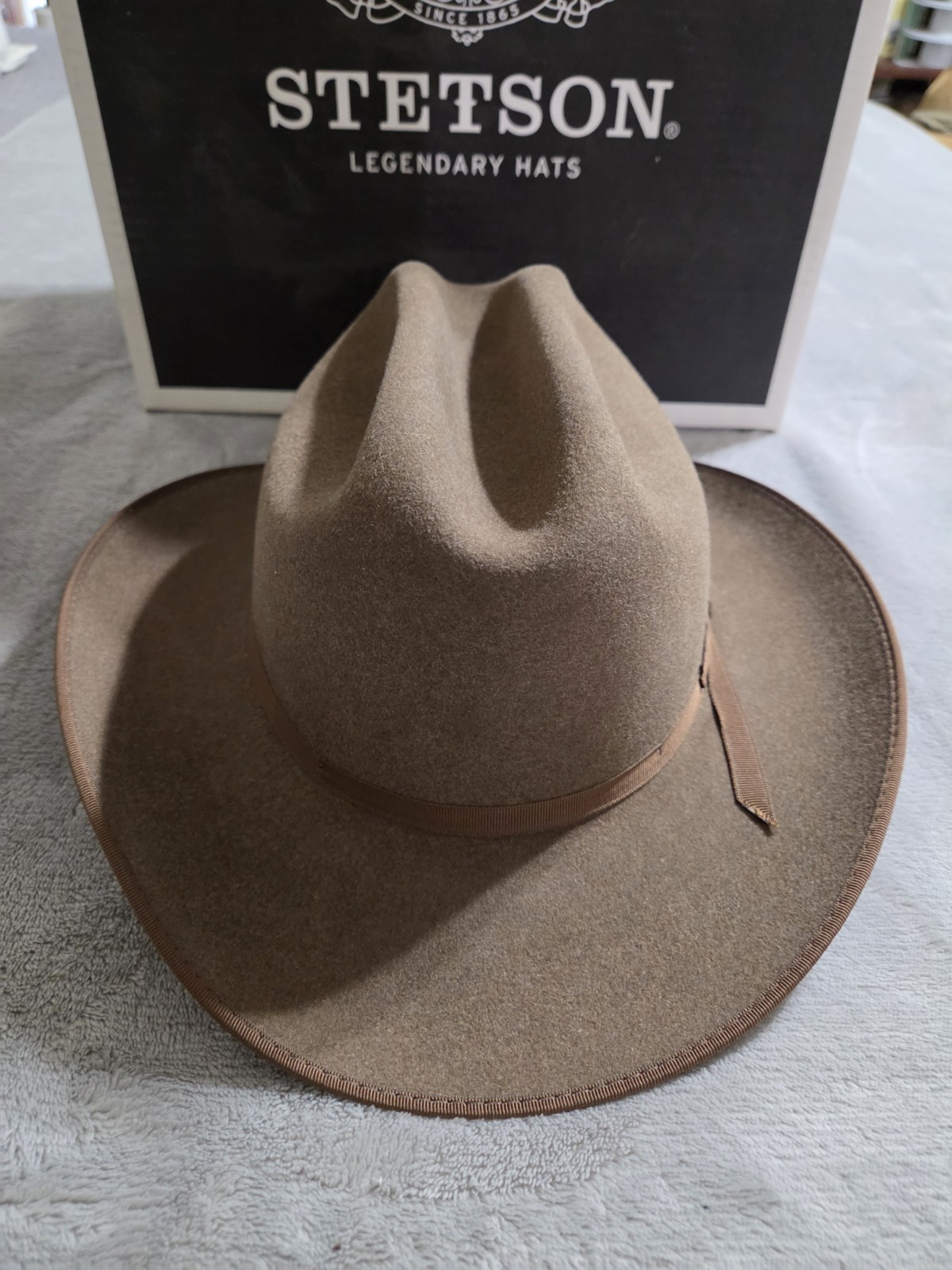 Stetson Open Road 6X Fur Felt Hat 7 1/8 Brown Mix Western Cowboy w Box USA