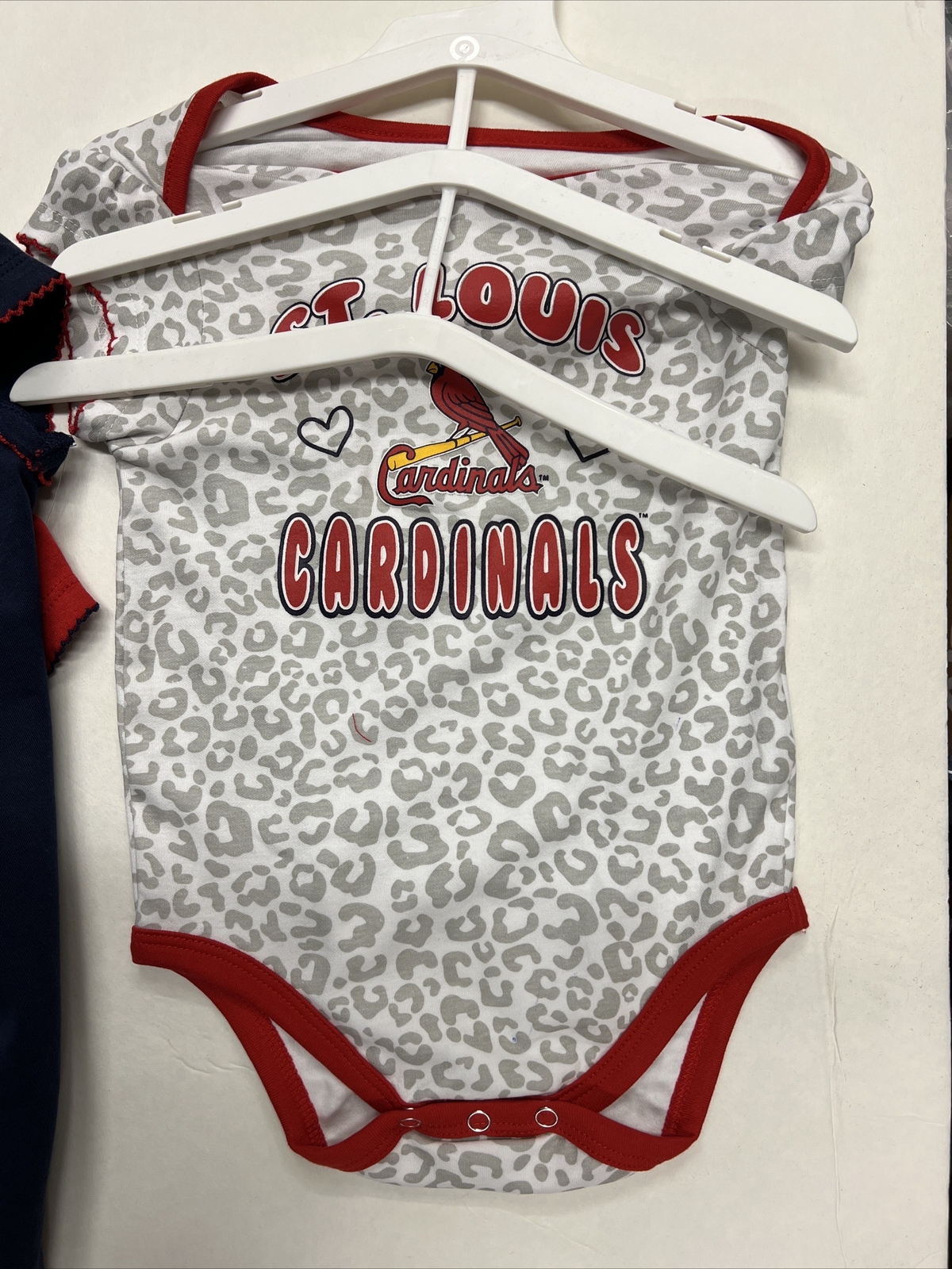 3 Pack St. Louis Cardinals baseball 3 Designs One Piece bodysuits Baby Clothing
