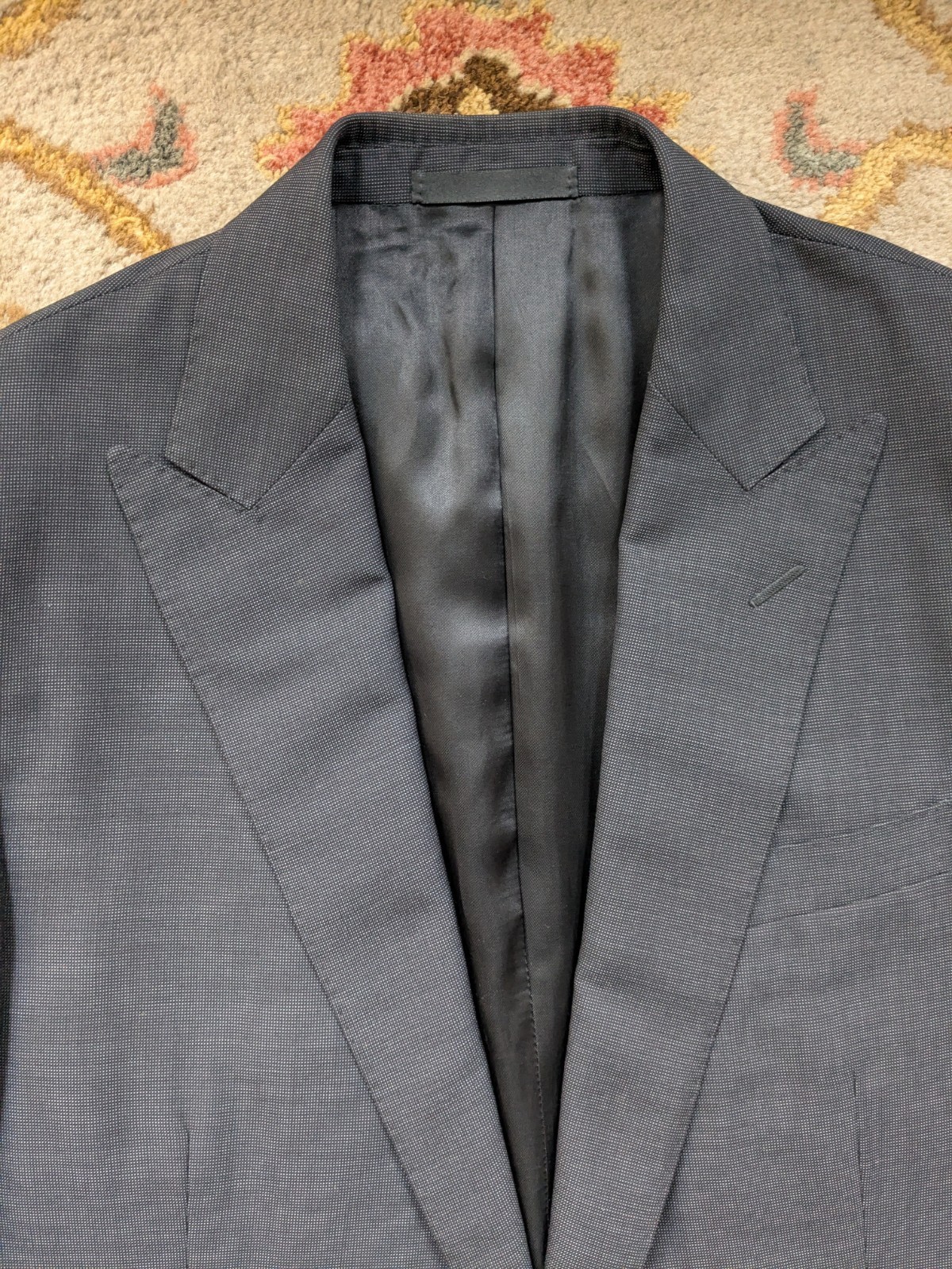 Ralph Lauren Black Label Italy Gray Nailhead Suit 40R 31×31 Full Canvas Wool