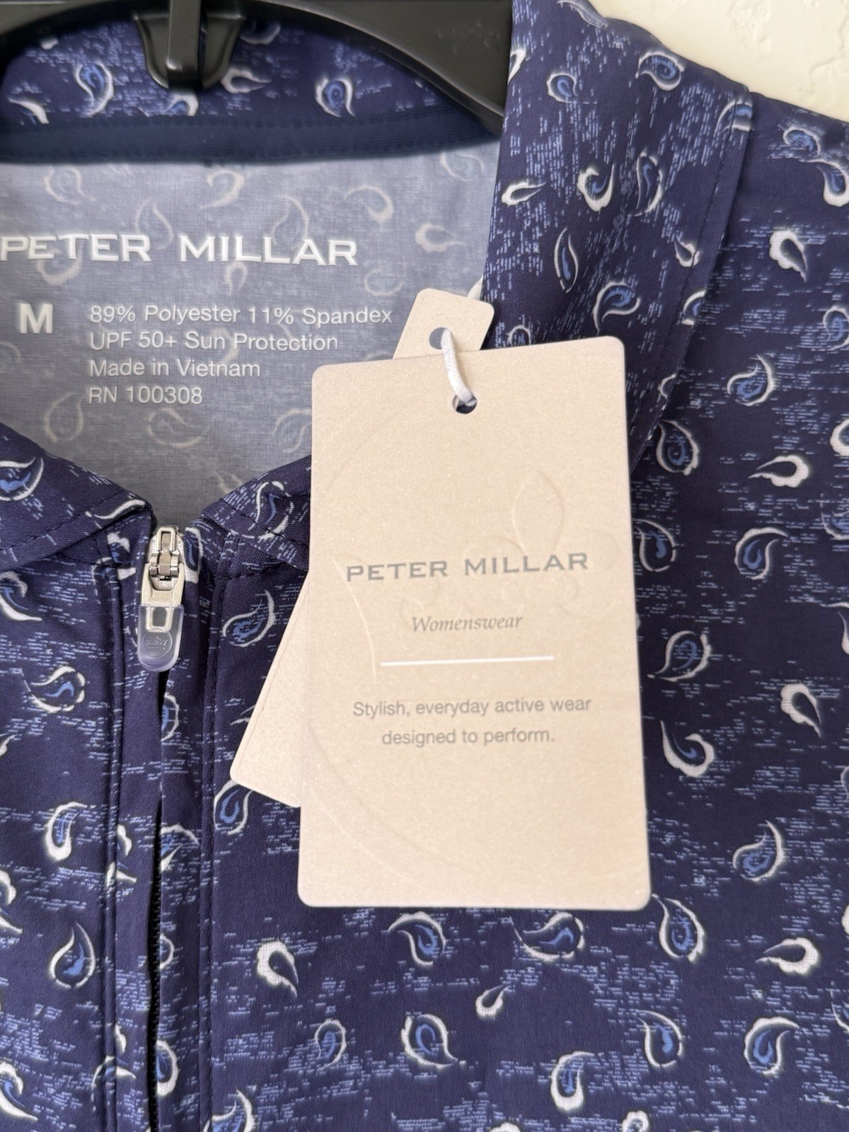 NEW Peter Millar Carner Tossed Paisley Sleeveless Sport Golf Dress Medium UPF 50