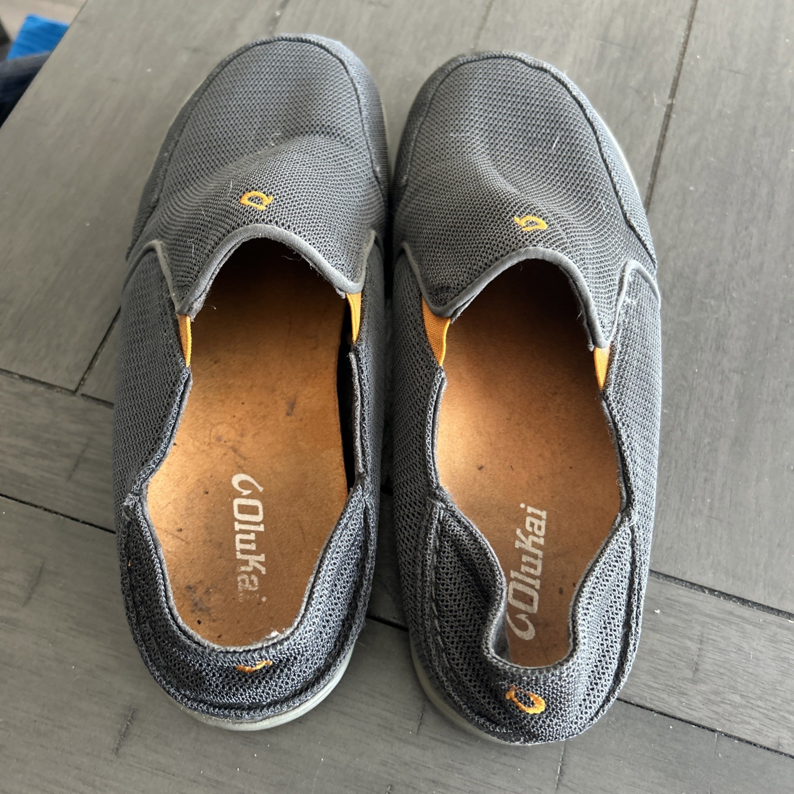 Olukai Nohea Mesh Mens Shoes Size 9.5 Slip On Comfort Sneakers Gray