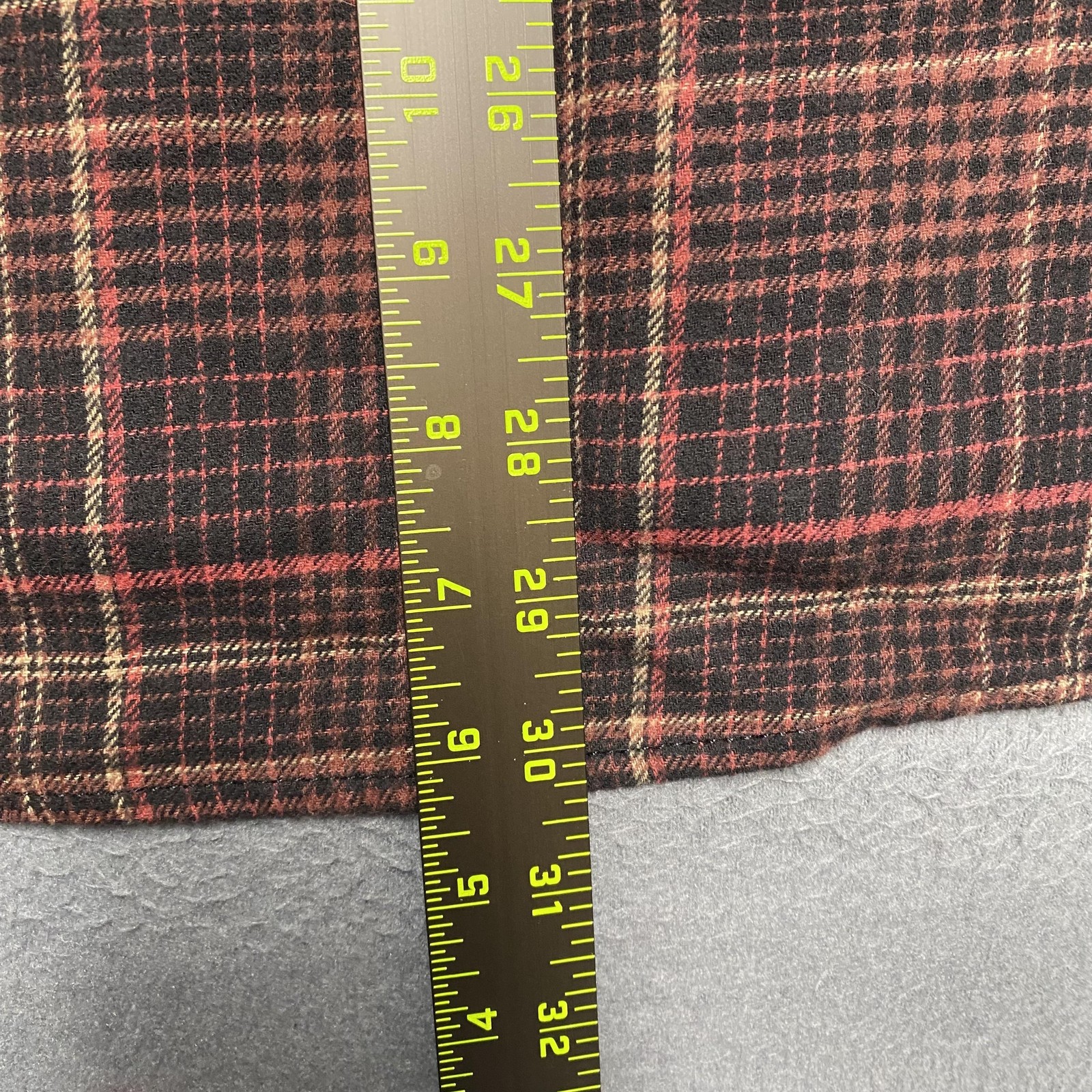Woolrich Flannel Shirt Mens Medium Deep Red Plaid Long Sleeve Cotton Casual