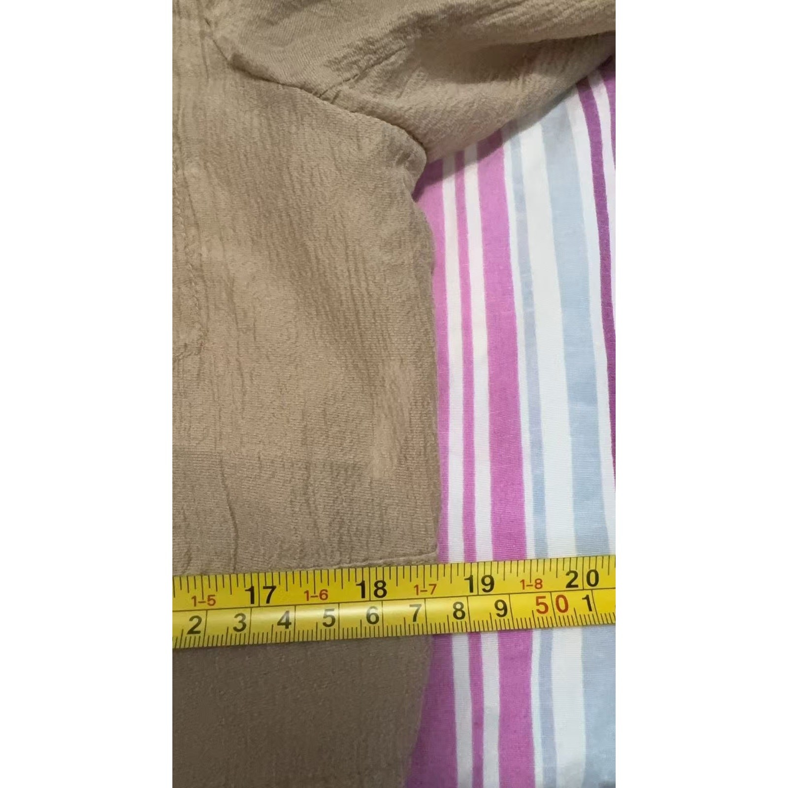 Y2K Cropped Utility Jacket Tan Khaki Asymmetric High Neck Cargo Shirt Blazer S