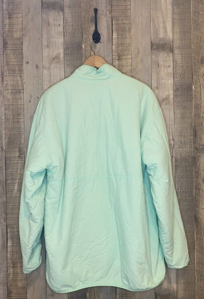 CHUBBIES Men’s Mint Green 1/4 Zip Button Snap Reversible Sherpa Jacket Size XL