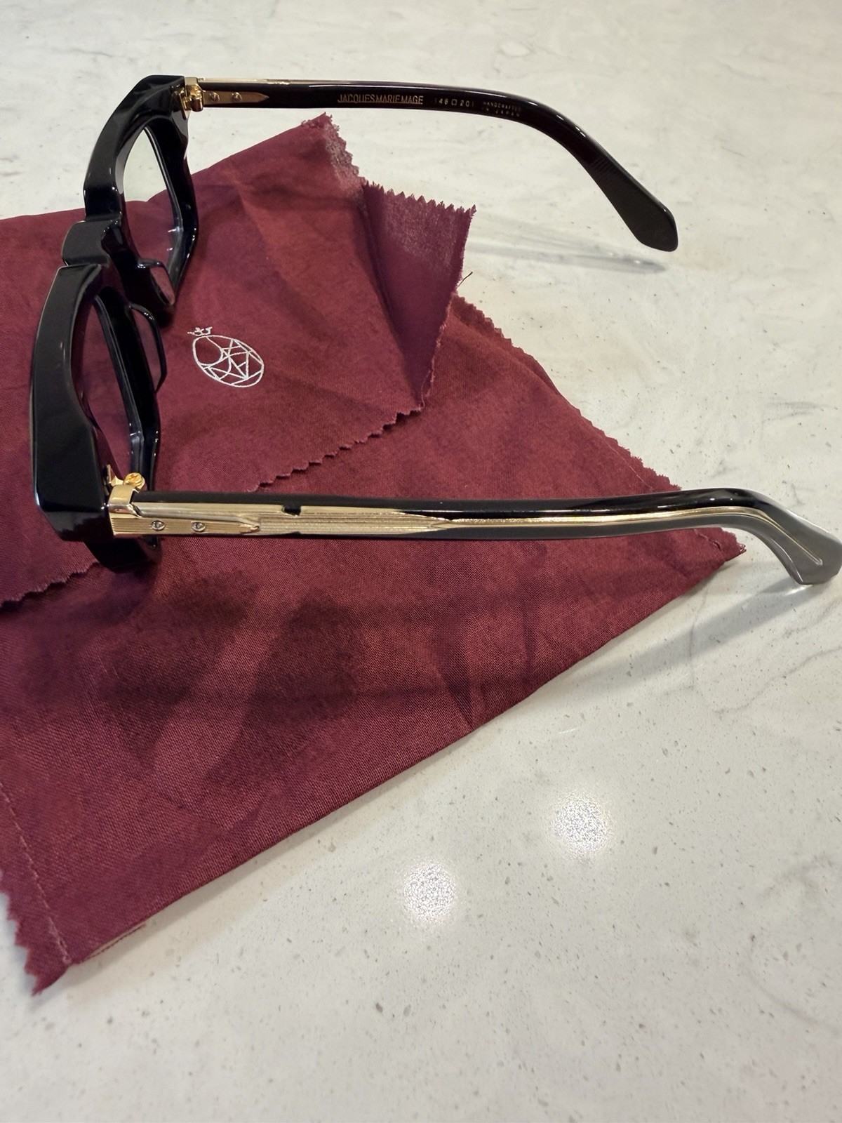 Jaques Marie Mage JMM Glasses – Moscova /black With gold Hardware Box and Papers