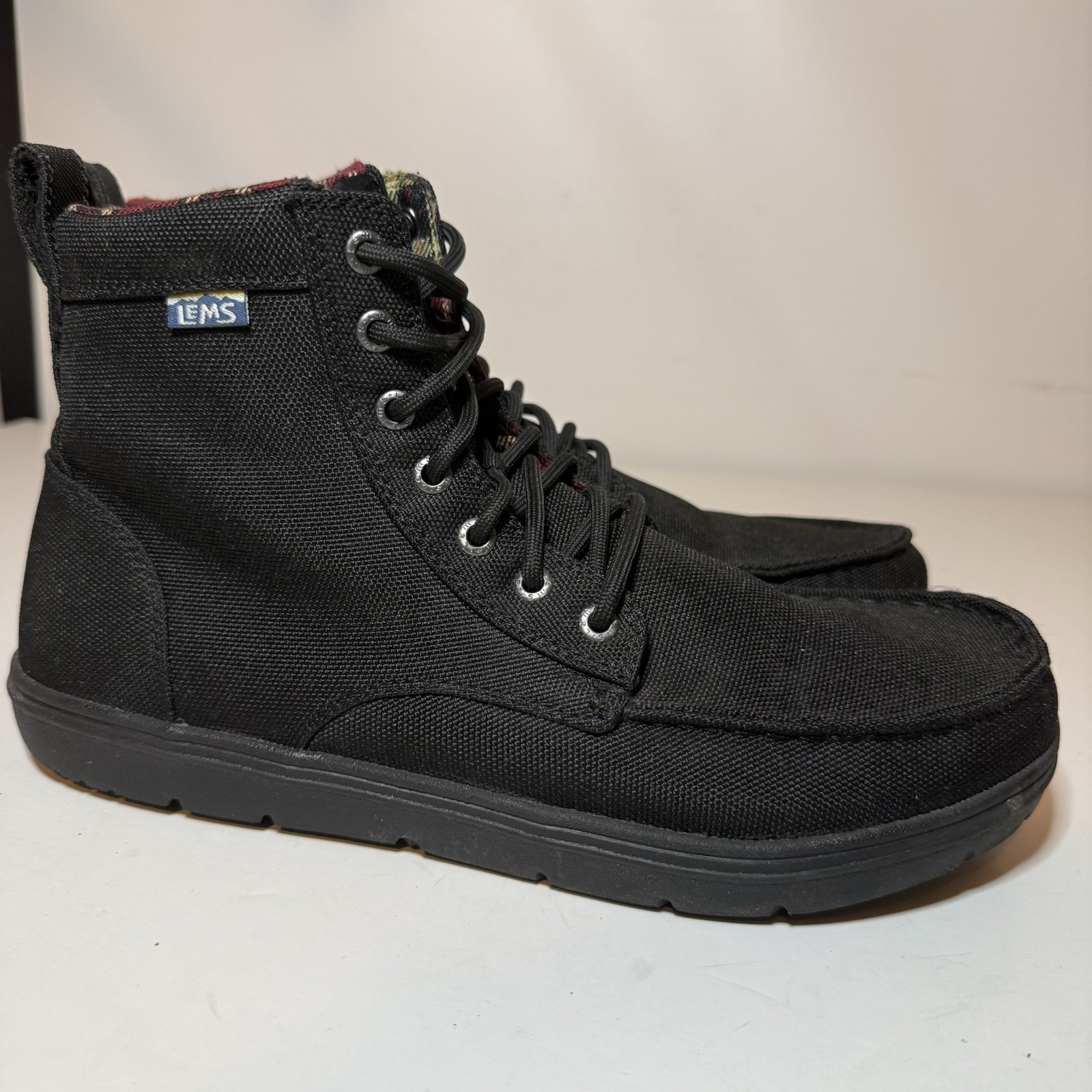 Lems Boulder Waterproof WP Weathered Black Boots Mens Sz 11 LM190828