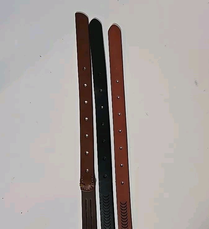 Fossil Belts- Set of 3 Medium Narrow Belts EUC Dark Brown, Light Brown, Black