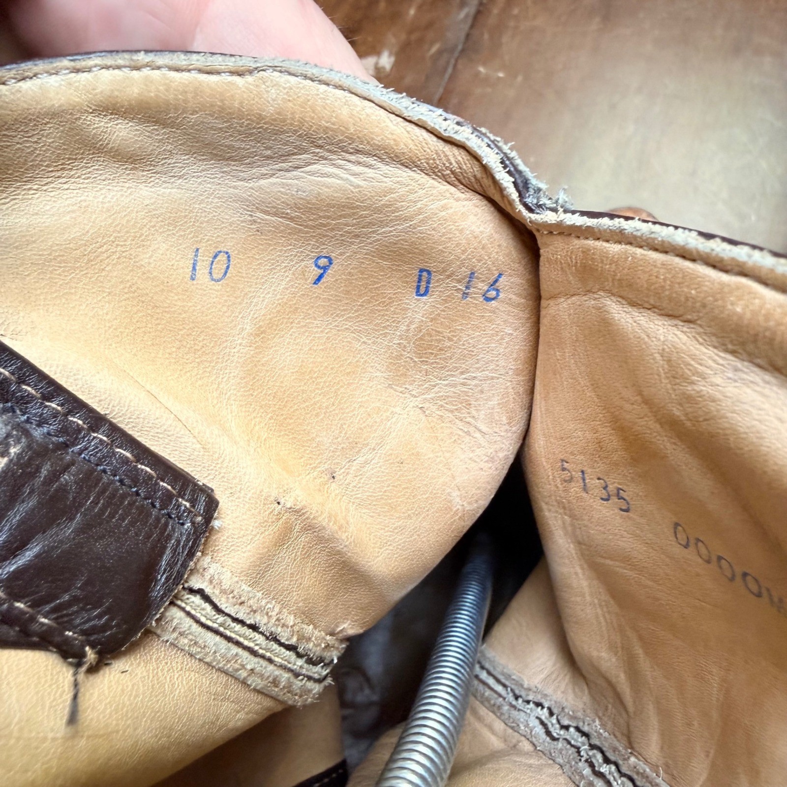 Sherplers Cowboy Boots Mens 9 D Brown Bullhide Leather Handcrafted 5135 Mexico