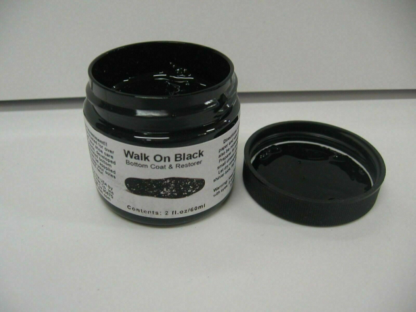 Angelus Brand Walk On Black- 2 oz Black Shoe Sole Paint DIY Sole restorer