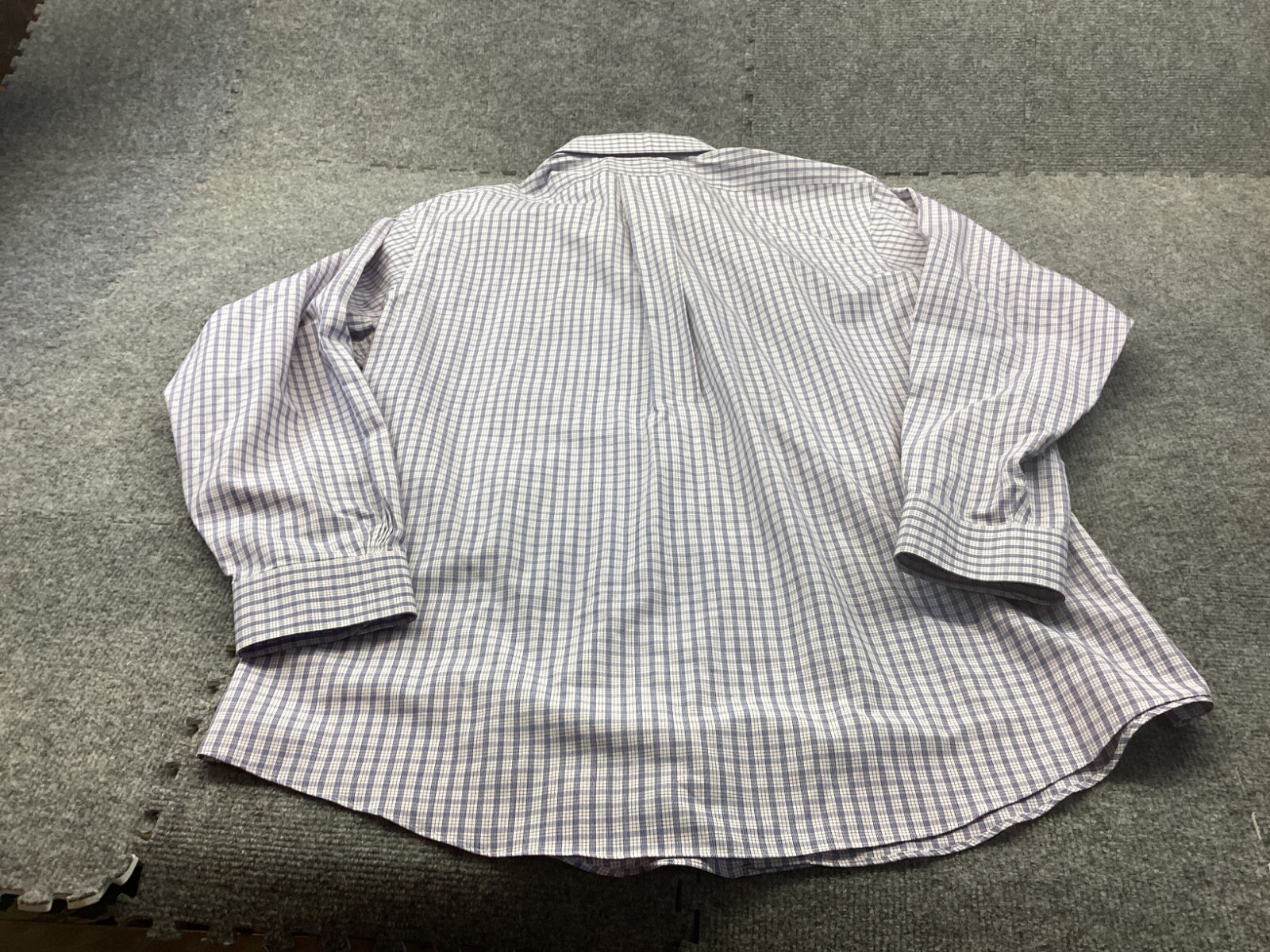 Brooks Brothers Shirt Mens 16.5 34 Blue Check Regent Non Iron Long Sleeve