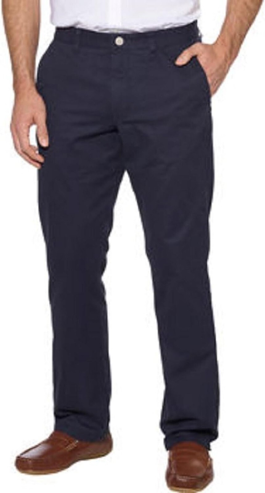 Tailor Vintage Men’s Flat Front Chino Pants Navy