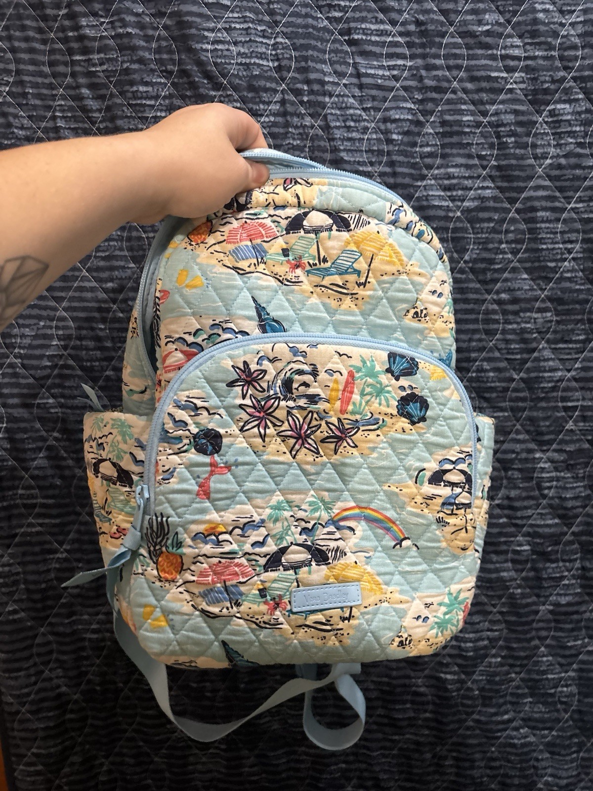 Vera Bradley Beach Treasures Pattern Essential Compact Backpack