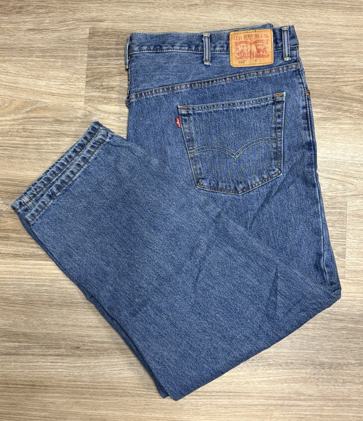 Vintage Levis 550 Jeans Mens 48×30 Blue Medium Wash Relaxed Denim USA