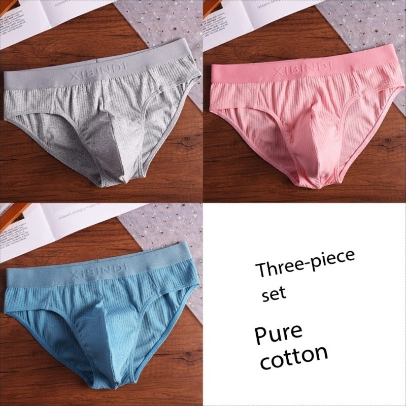 Men Sexy Cotton Knickers Briefs Underwear Large Pouch Bikini Panties Underpants