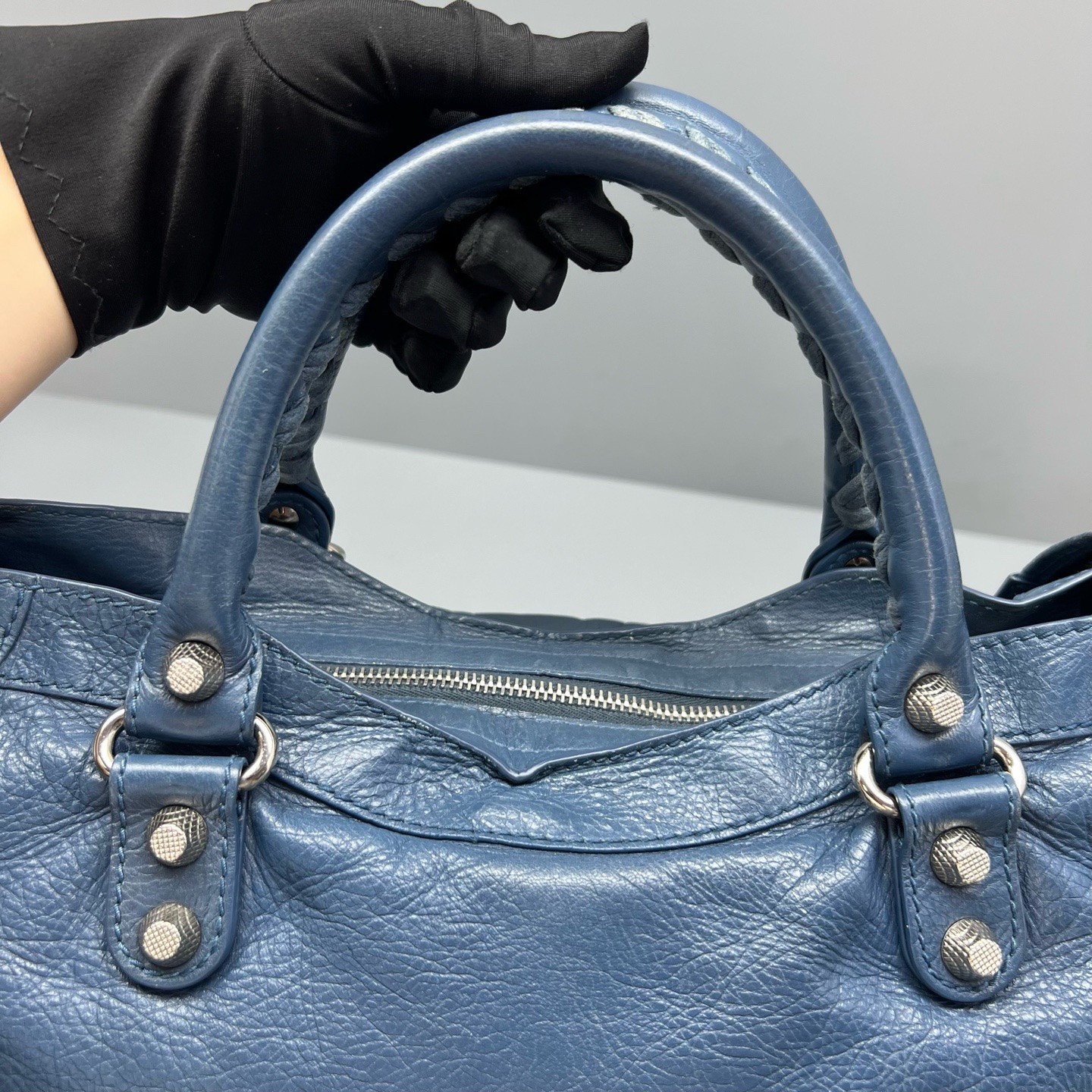 Balenciaga Pre-Owned Authentic Luxury Handbag Blue 38*24*14cm