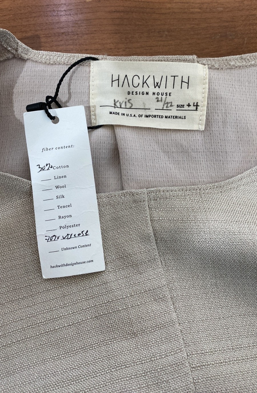 Hackwith Design House Women’s Plus Size Kris Tank Top Casual Blouse Sz 21/22