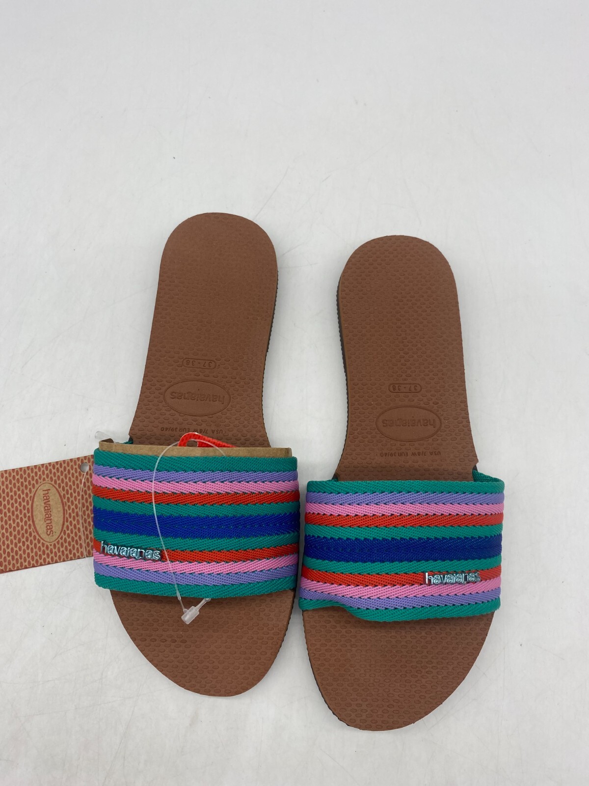 Havaianas Multicolored Stripe Slide Sandals Wmn’s 7/8 US -37/38 BR Malta