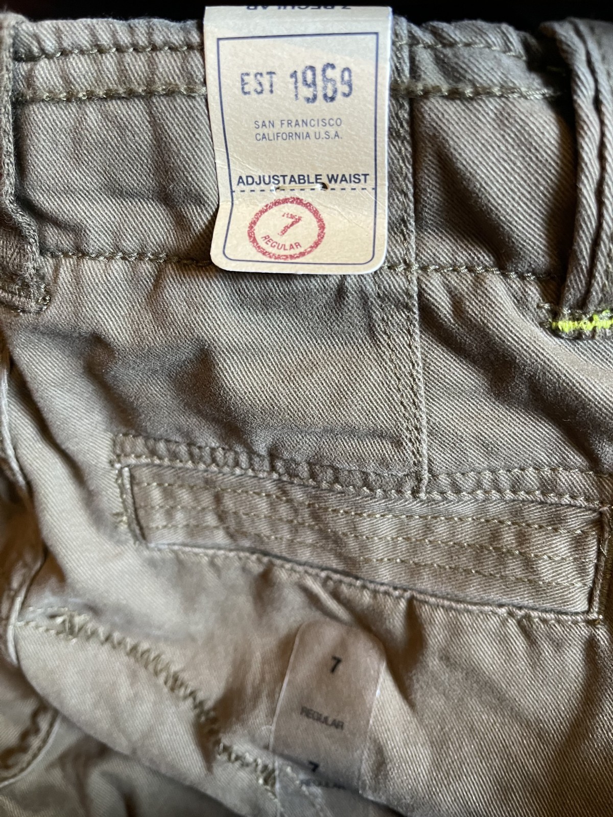 New With Tags Gap Kids Boys Cargo Fatigue Pants sz 7 reg.
